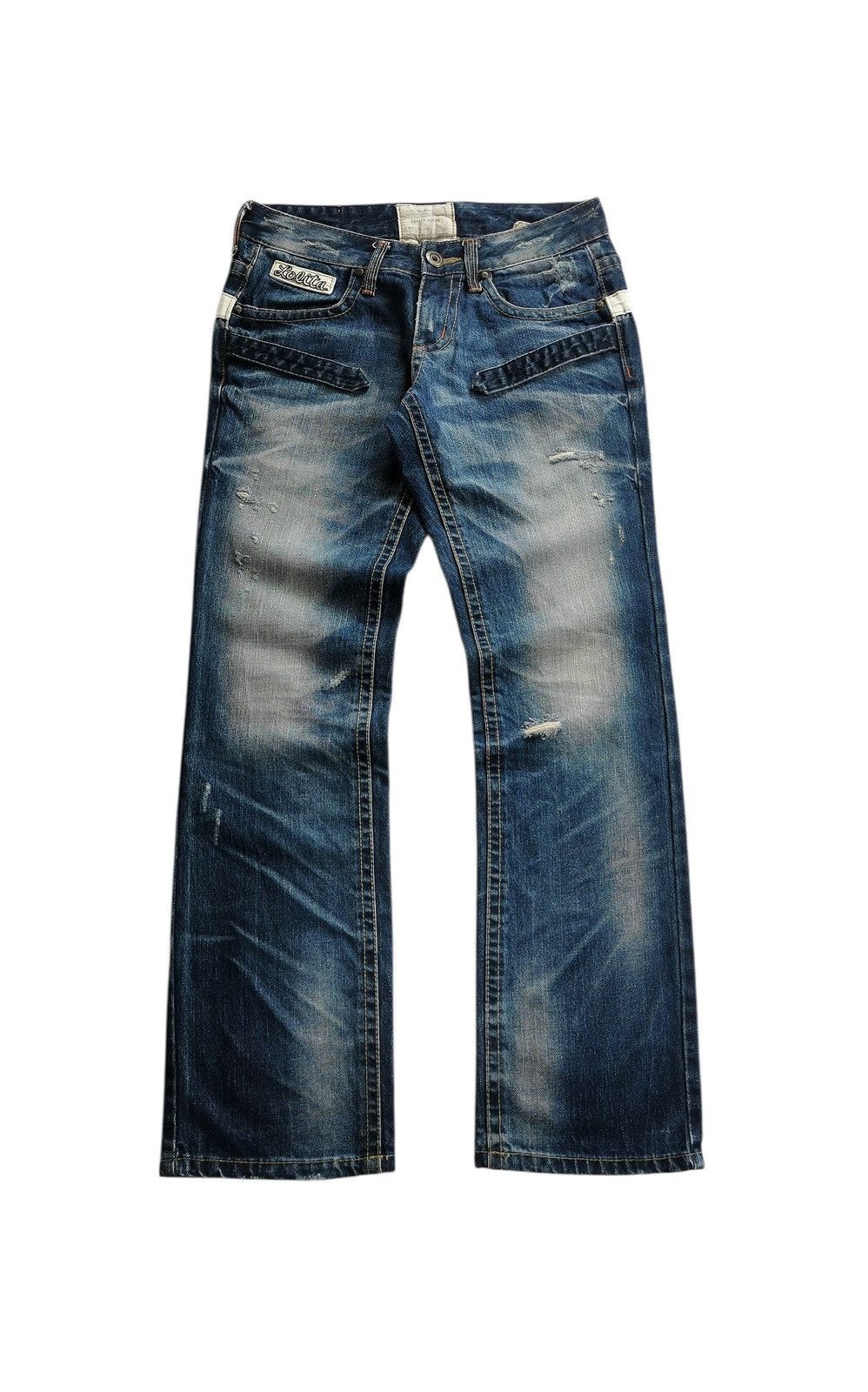 If Six Was Nine Flare Jeans Lolita Acid Wash Clawmark Boot Cut Denim 🔸 Size US 30 / EU 46 - 2 Thumbnail