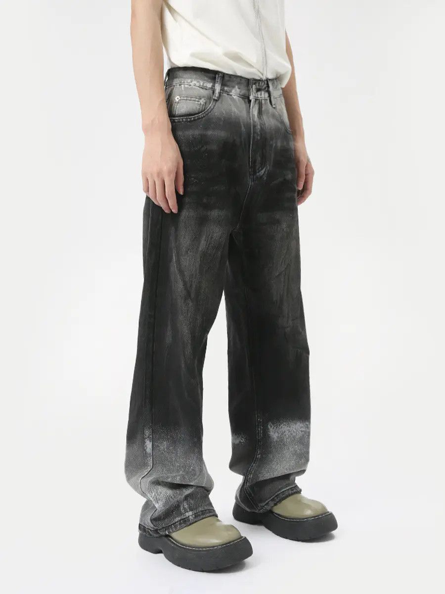 Japanese Brand Retro loose gradient micro flared jeans Size US 32 / EU 48 - 3 Thumbnail
