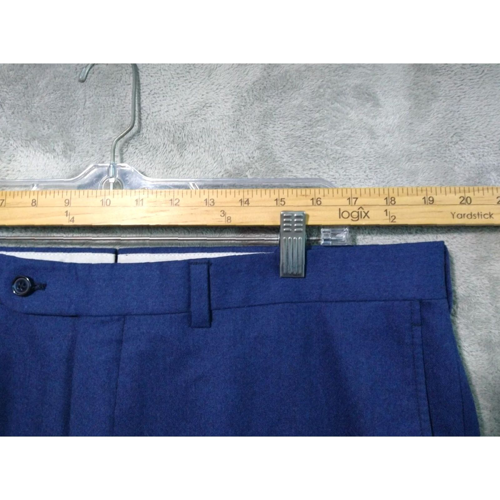 David Donahue David Donahue Dress Pants 38 x 29 Blue Wool Flat Front Cuffed Men’s Regular Size 38 Size US 38 / EU 54 - 3 Thumbnail