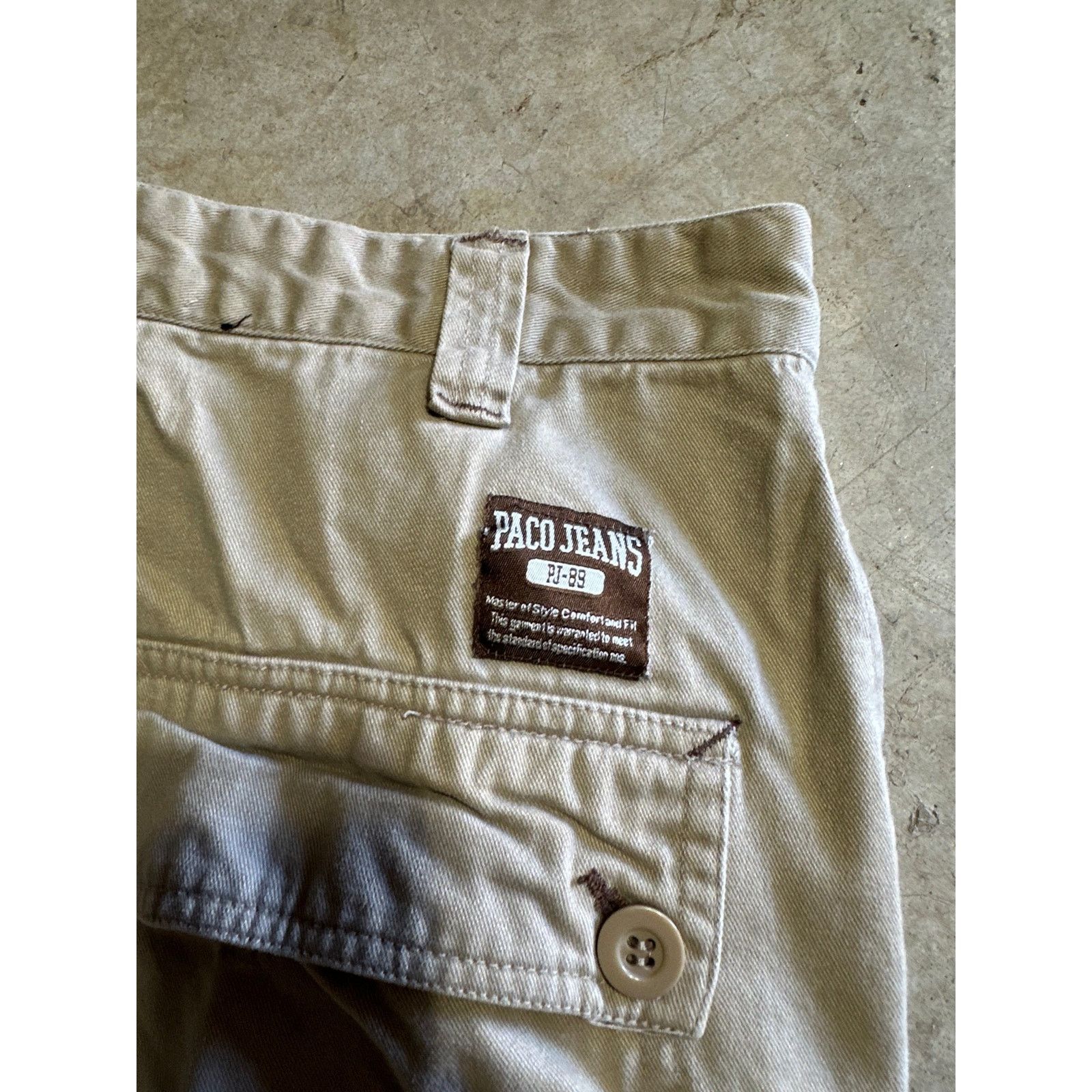 Vintage Vintage Paco Jeans Baggy Wide Leg Y2K Khaki Pants 32x30 Size US 32 / EU 48 - 5 Thumbnail