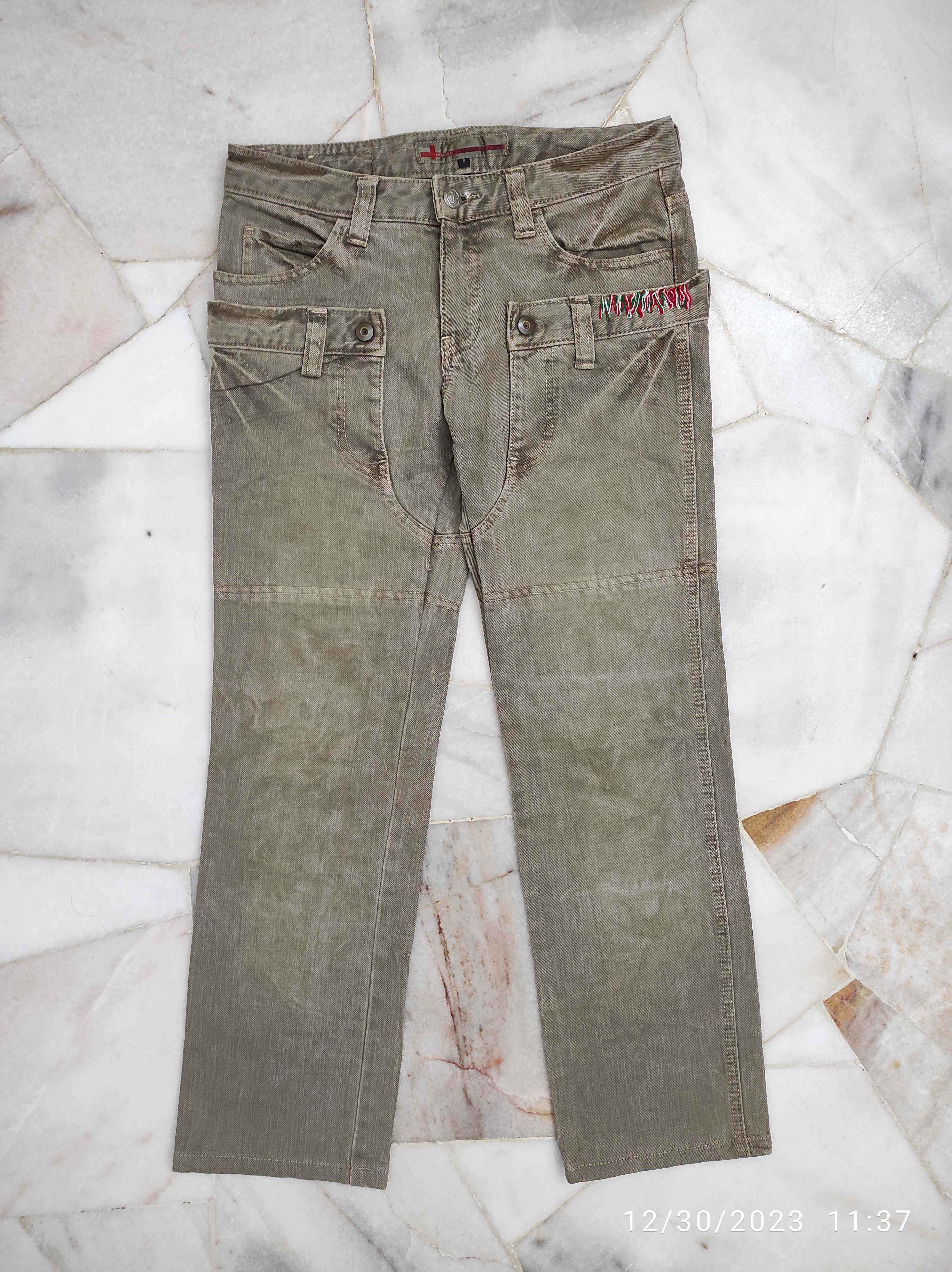 Japanese Brand Fw2000 Rare GENOESE Flip Pocket extraordinary Jeans Size 29" - 16 Thumbnail