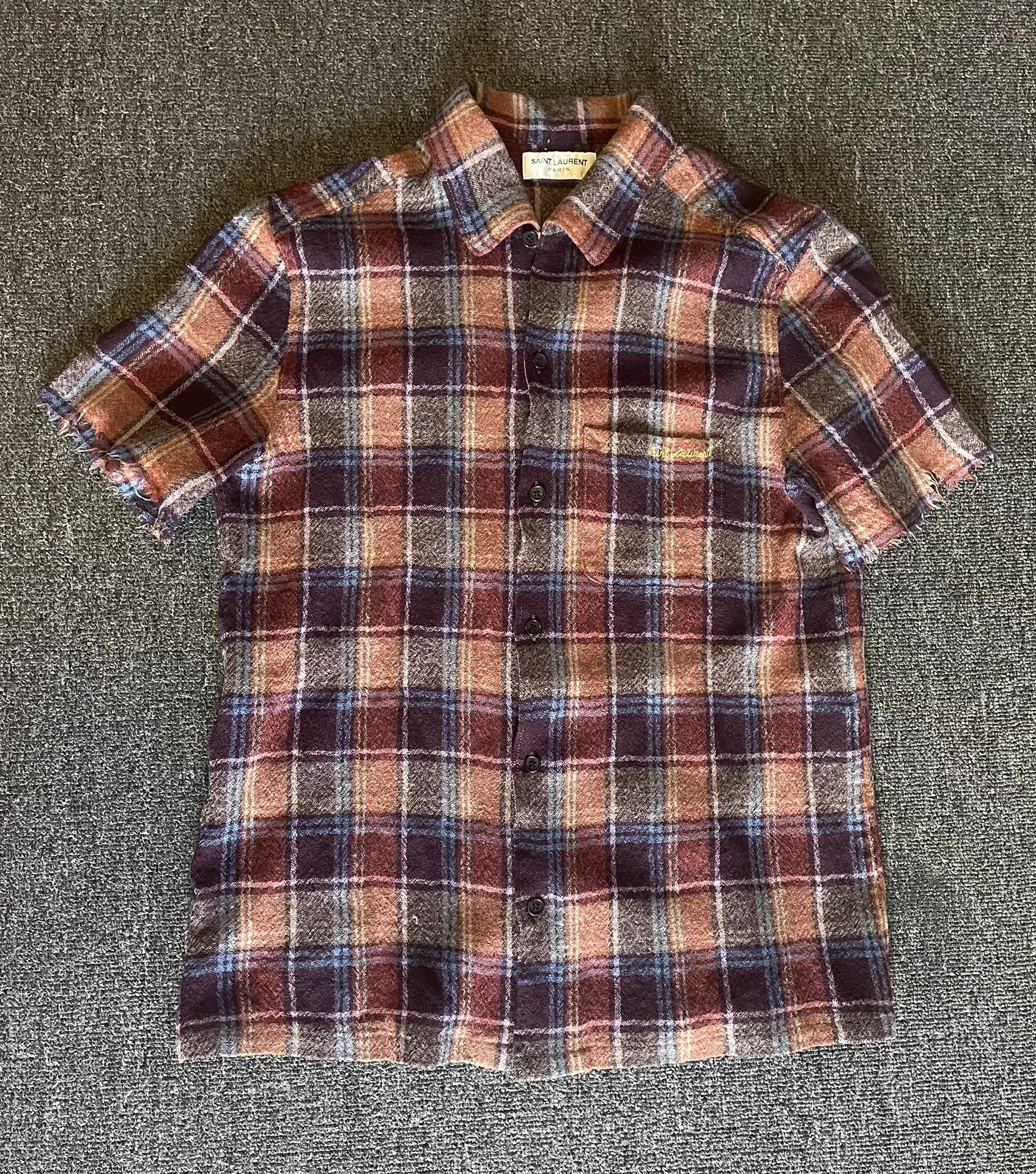 Saint Laurent Paris Saint Laurent Wool Short Sleeve Polo Shirt, Unisex Size US L / EU 52-54 / 3 - 1 Thumbnail