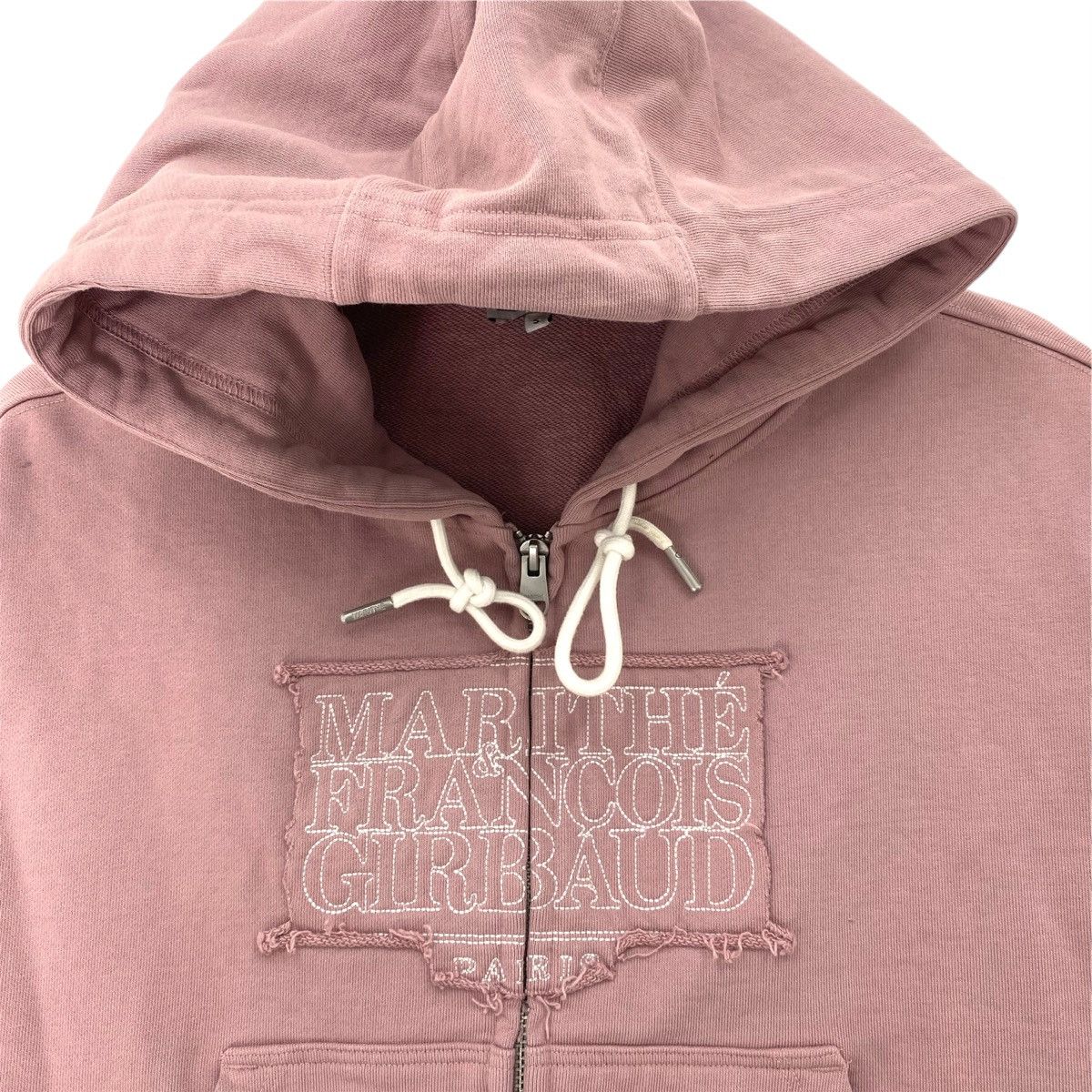 Marithe + Francois Girbaud Marithe Francois Girbaud Paris Embroidery Crop Zip Hoodie Size S / US 4 / IT 40 - 2 Thumbnail