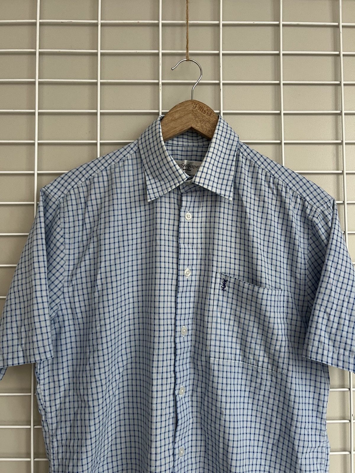 Yves Saint Laurent Yves Saint Laurent Checked Button Shirt Mens Size M YSL Size US M / EU 48-50 / 2 - 2 Thumbnail