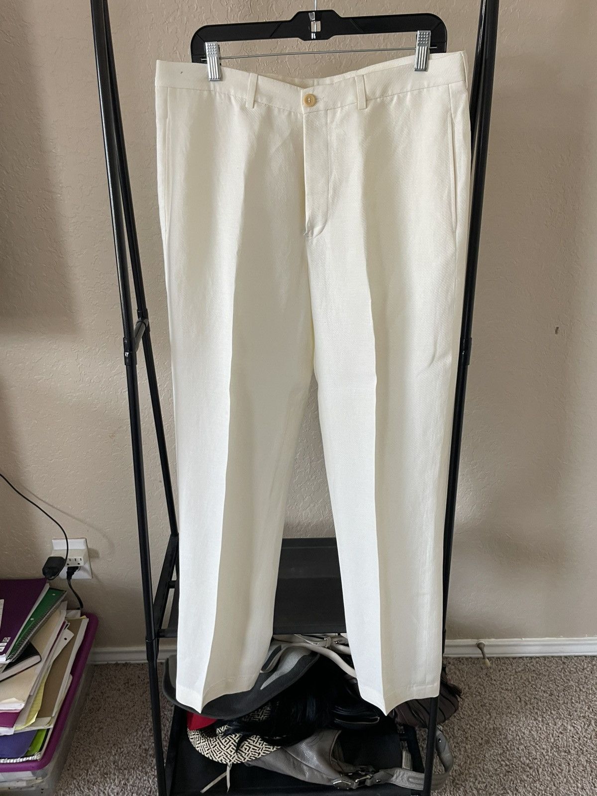 Armani Collezioni Textured FF dress trousers Size US 35 - 3 Thumbnail
