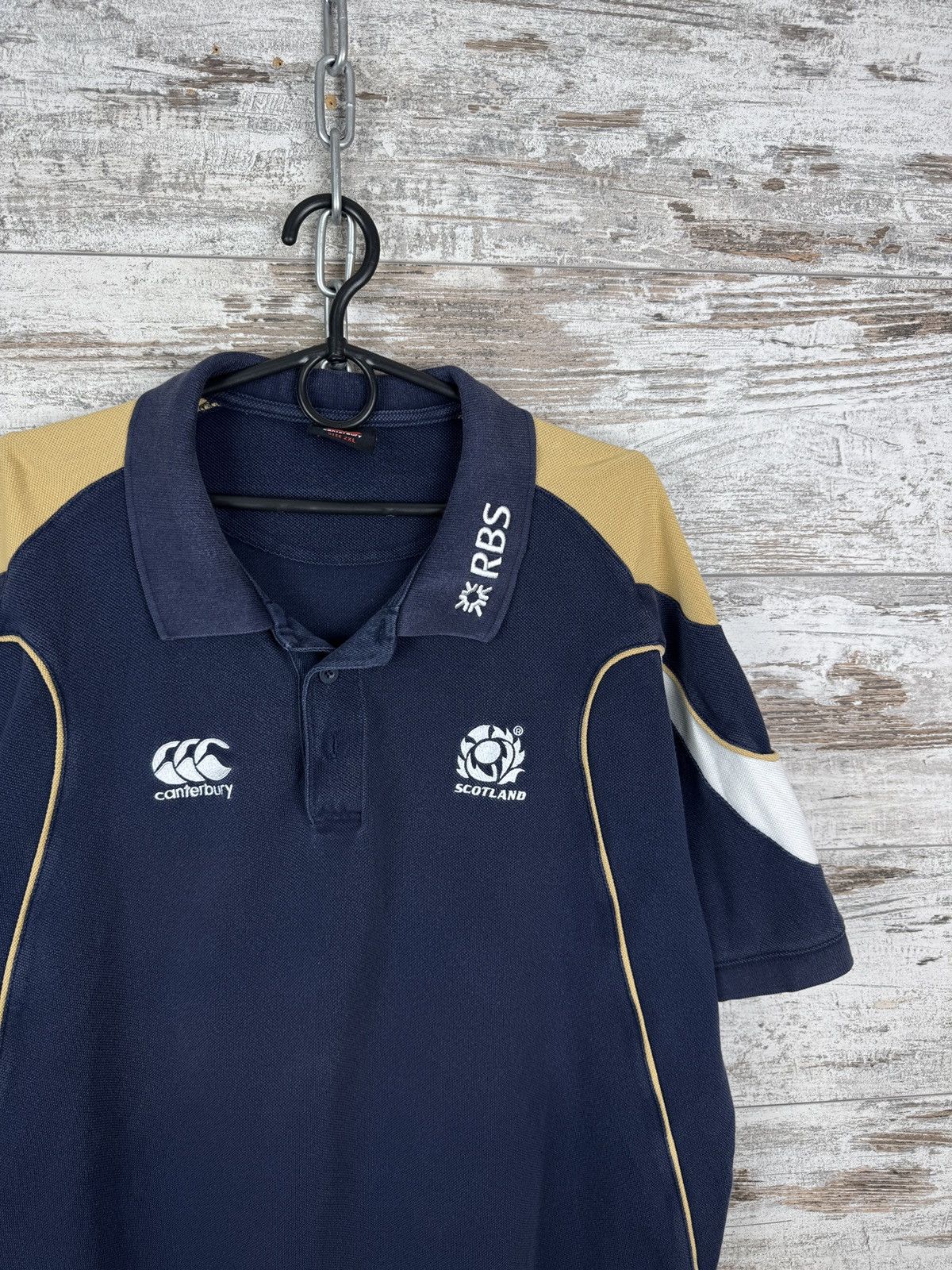 Vintage Mens Vintage Canterbury Scotland rugby polos T-shirt jersey Size US XL / EU 56 / 4 - 3 Thumbnail