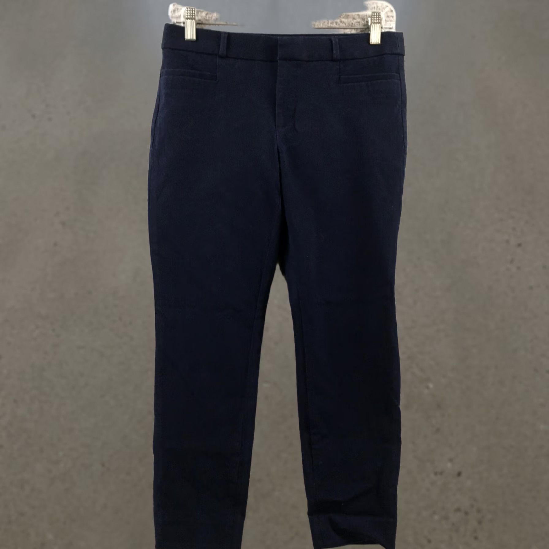 Banana Republic Banana Republic Dress Pants Womens 4P Solid Blue Mid Rise Zip Fly Pocket Casual Size 27" / US 4 / IT 40 - 1 Thumbnail