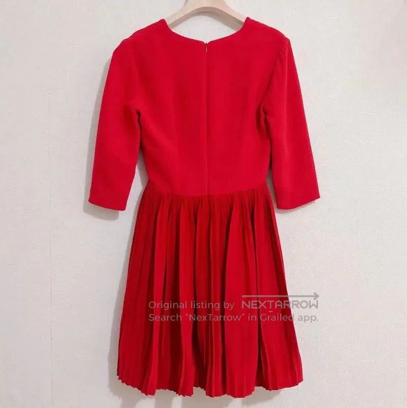 Dior Dior Red Pleated Dress for Women in Size M . Size M / US 6-8 / IT 42-44 - 2 Thumbnail