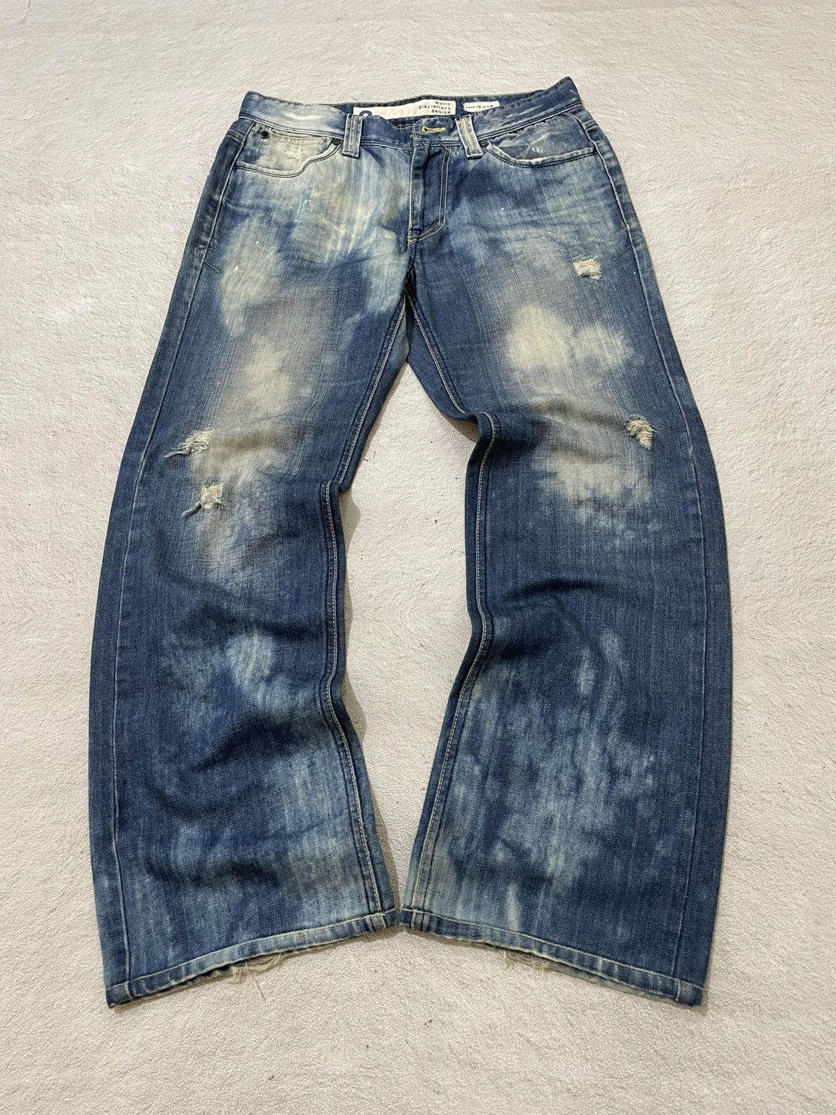 Hysteric Glamour 2000s Japanese Brand Acid Washed Denim Y2K Embroidered Size US 32 / EU 48 - 1 Thumbnail