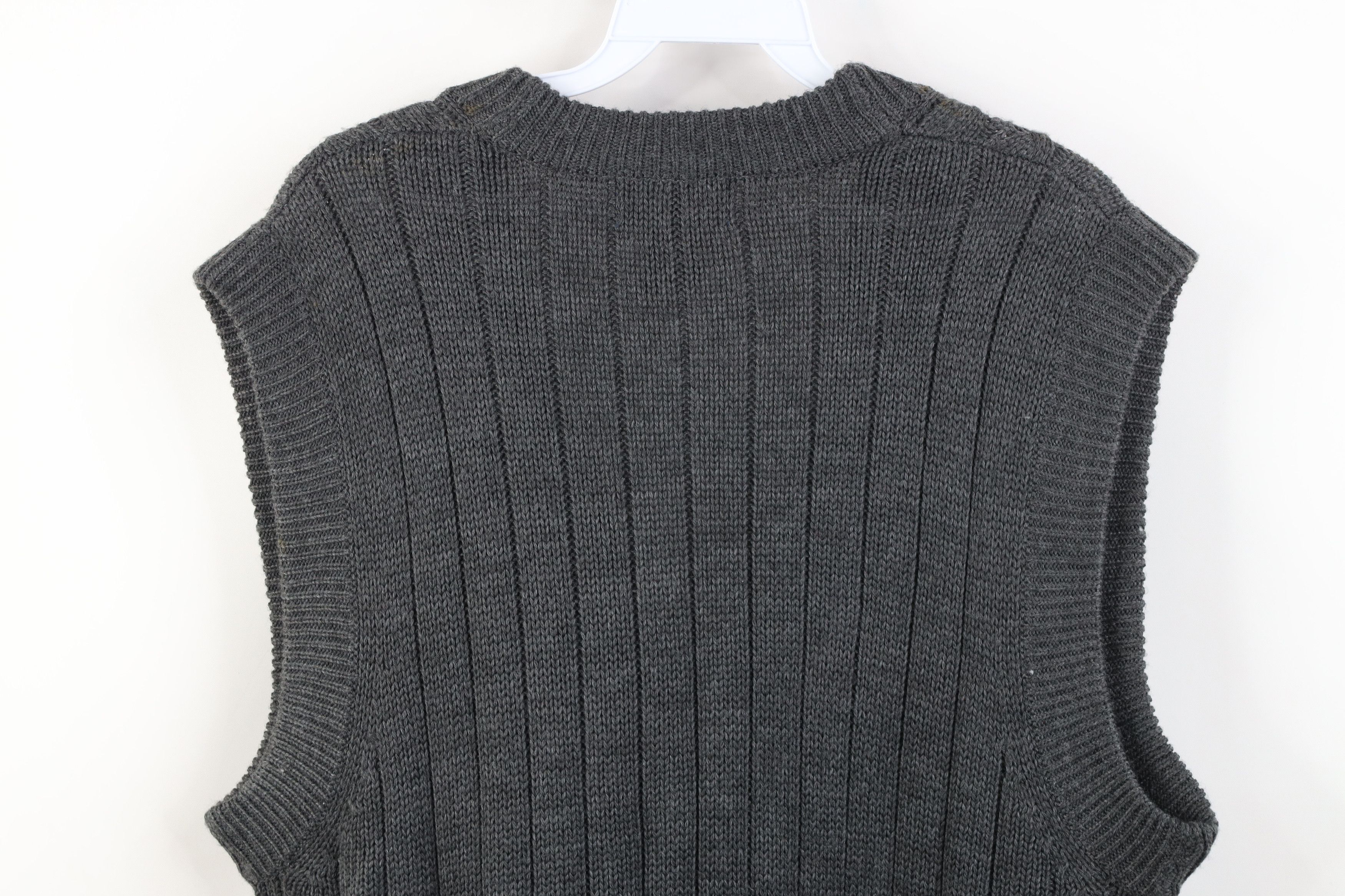 Vintage Vintage 90s Streetwear Cable Knit Fisherman Sweater Vest Size US M / EU 48-50 / 2 - 10 Thumbnail