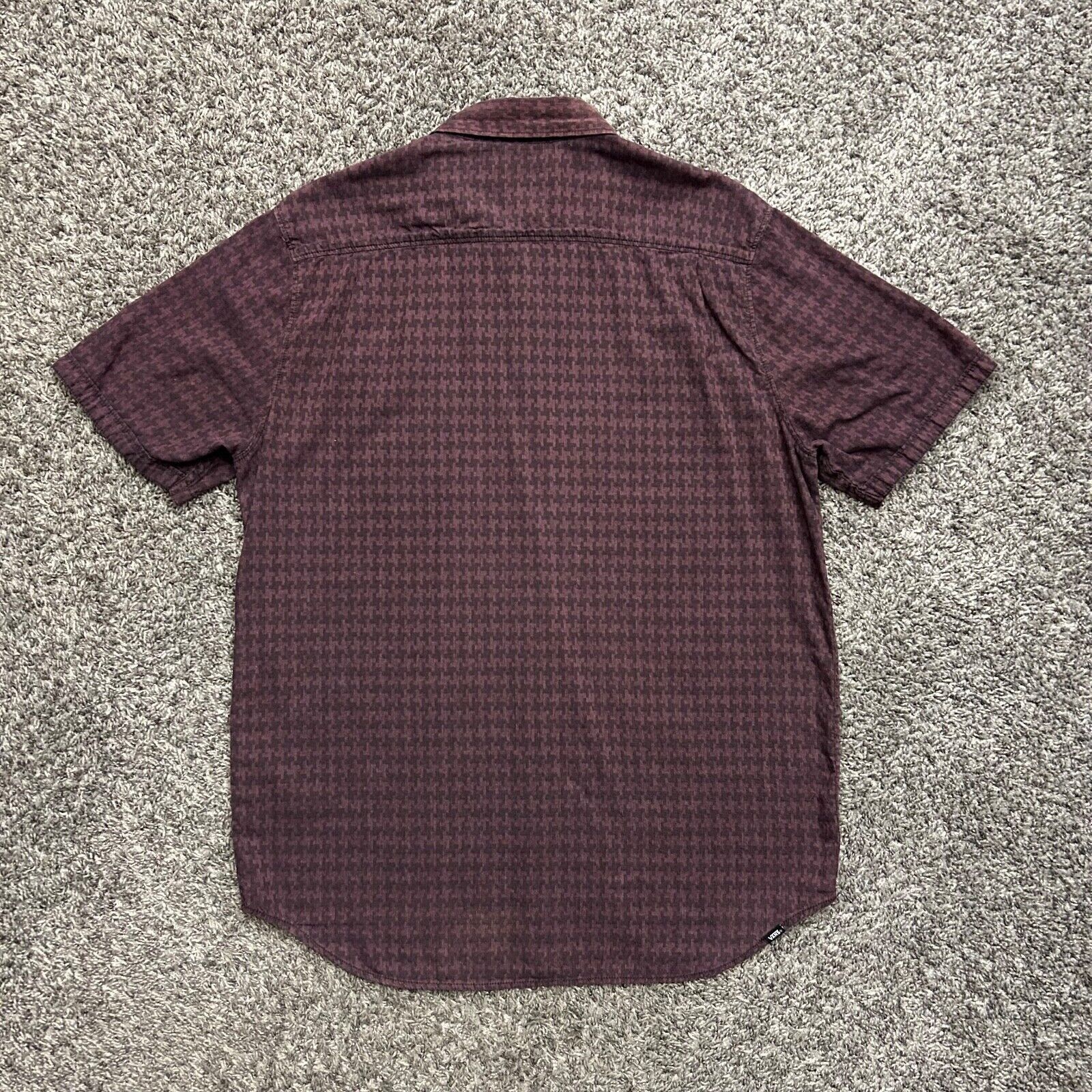 Vans Vans Houndstooth Shirt Button Up Cotton Blend Short Sleeve Size US L / EU 52-54 / 3 - 7 Thumbnail