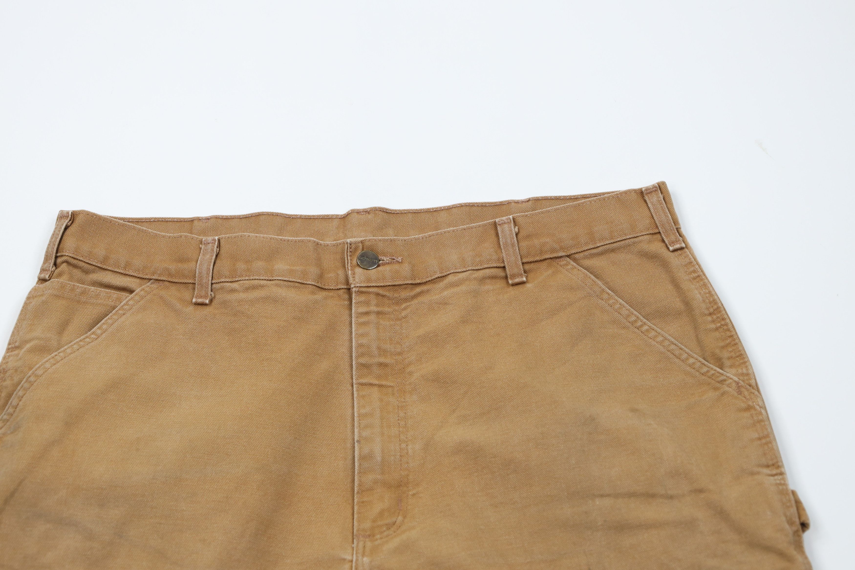 Carhartt Vintage Y2K Carhartt Wide Leg Dungaree Pants Duck Brown Size US 38 / EU 54 - 2 Thumbnail