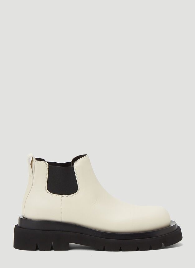 Bottega Veneta o1s1rm0925 Lug Chelsea Ankle Boots in Beige Size US 12 / EU 45 - 1 Thumbnail