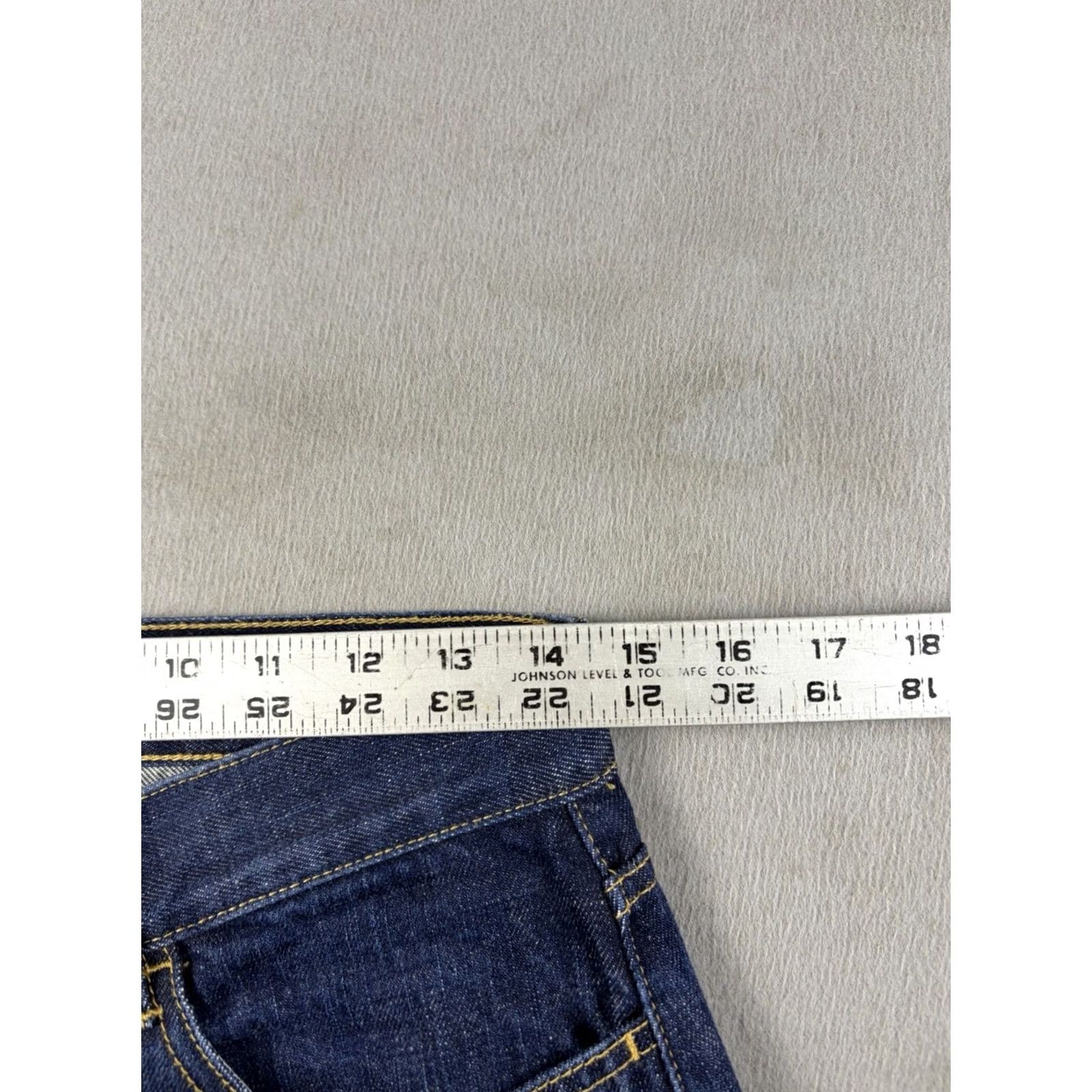 YMC YMC Jeans Women XS 28x26 Blue Denim Cotton Selvedge Dark Straight Relaxed Pocket Button Zip 1990s Portugal Size 26" / US 2 / IT 38 - 7 Thumbnail