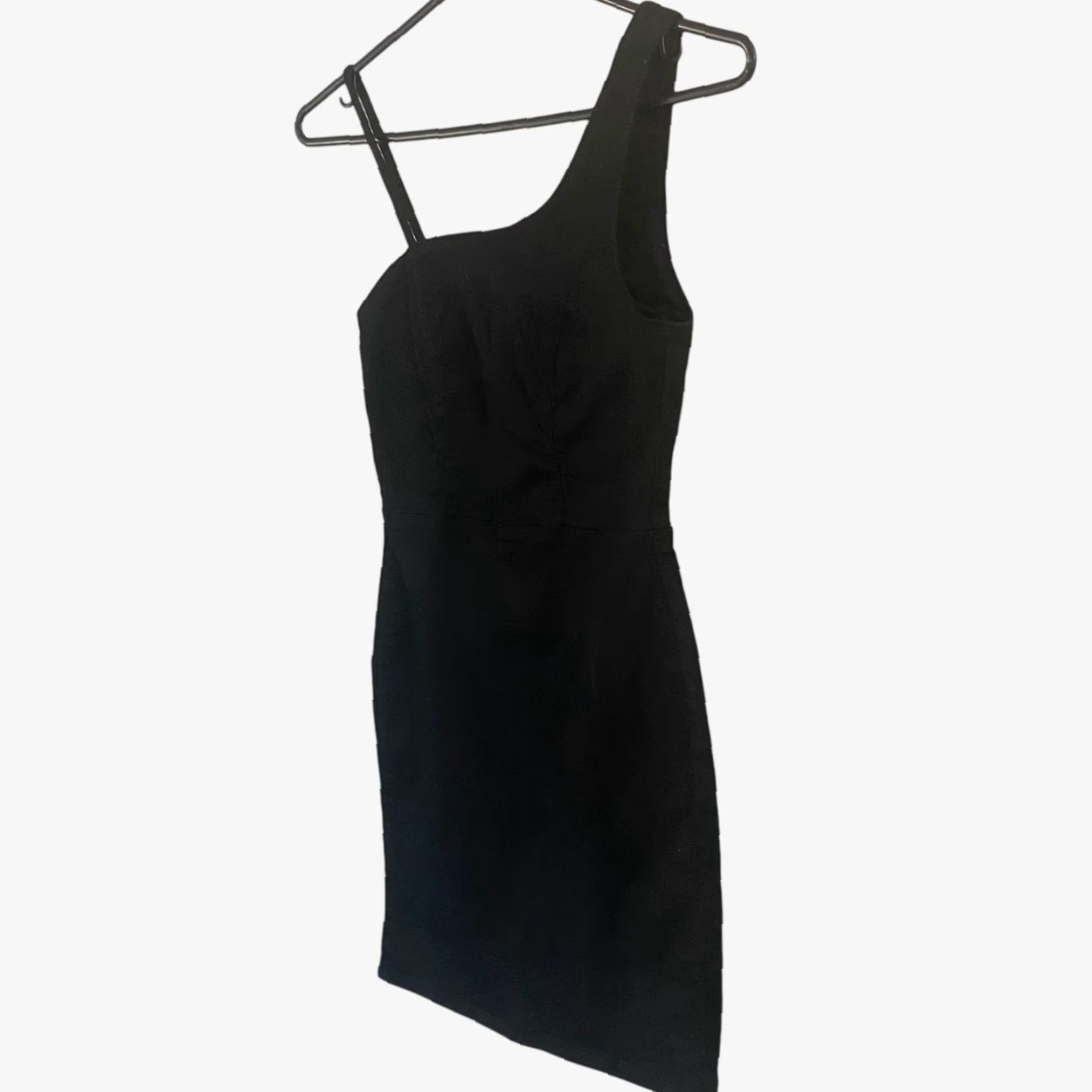 Topshop Topshop Body-Con Mini Dress Women's 4 Black Sleeveless One-Shoulder Zip Casual Party/Cocktail Woman Dress Bodycon Mini Size S / US 4 / IT 40 - 3 Thumbnail