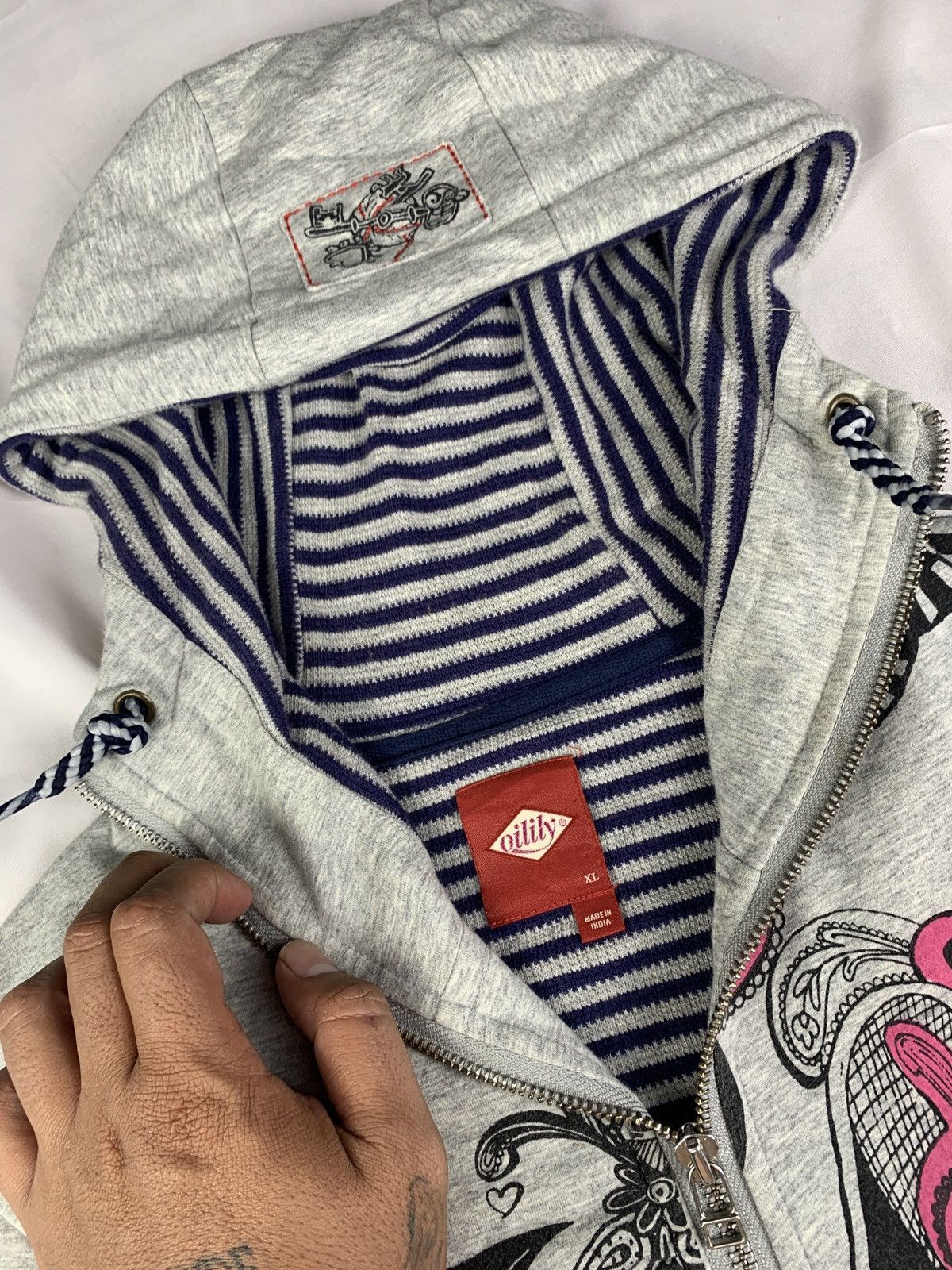 Oilily y2k Oilily Netherlands Art Over Print Graphic Zip up Hoodie Size XL / US 12-14 / IT 48-50 - 11 Thumbnail