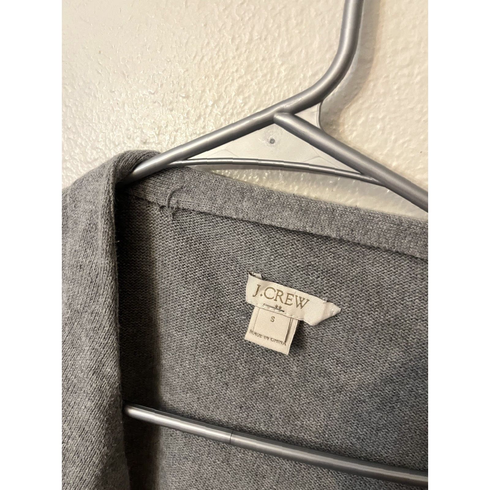 J.Crew J.Crew Cardigan Sweater Womens Small Gray Bell Sleeve Open Front Knit Size S / US 4 / IT 40 - 2 Thumbnail