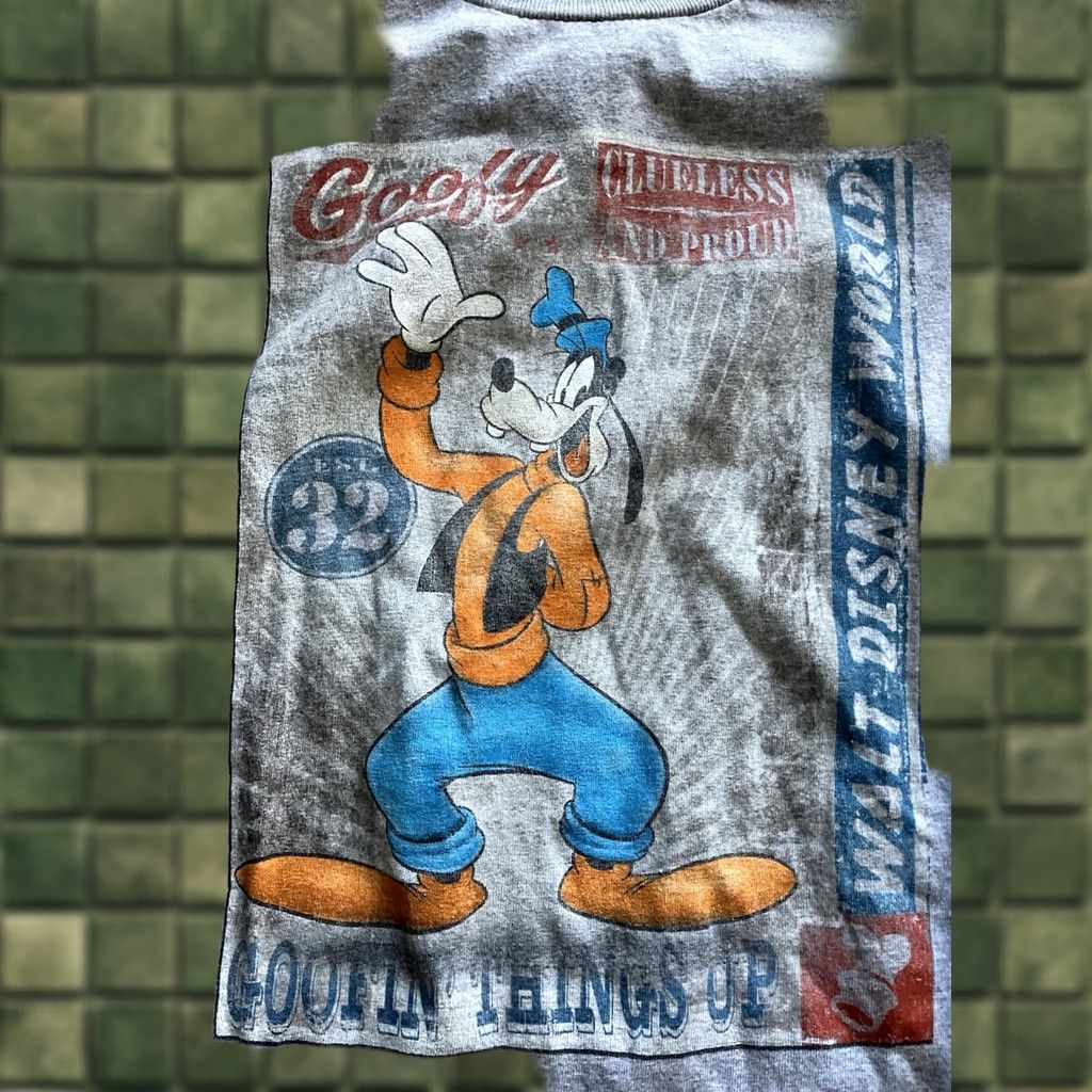 Disney Walt Disney World Goofy Est 32’ Goofin’ Things Up Short Sleeve Shirt S Gray Goofy Disney Shirt Mens Size US S / EU 44-46 / 1 - 1 Thumbnail