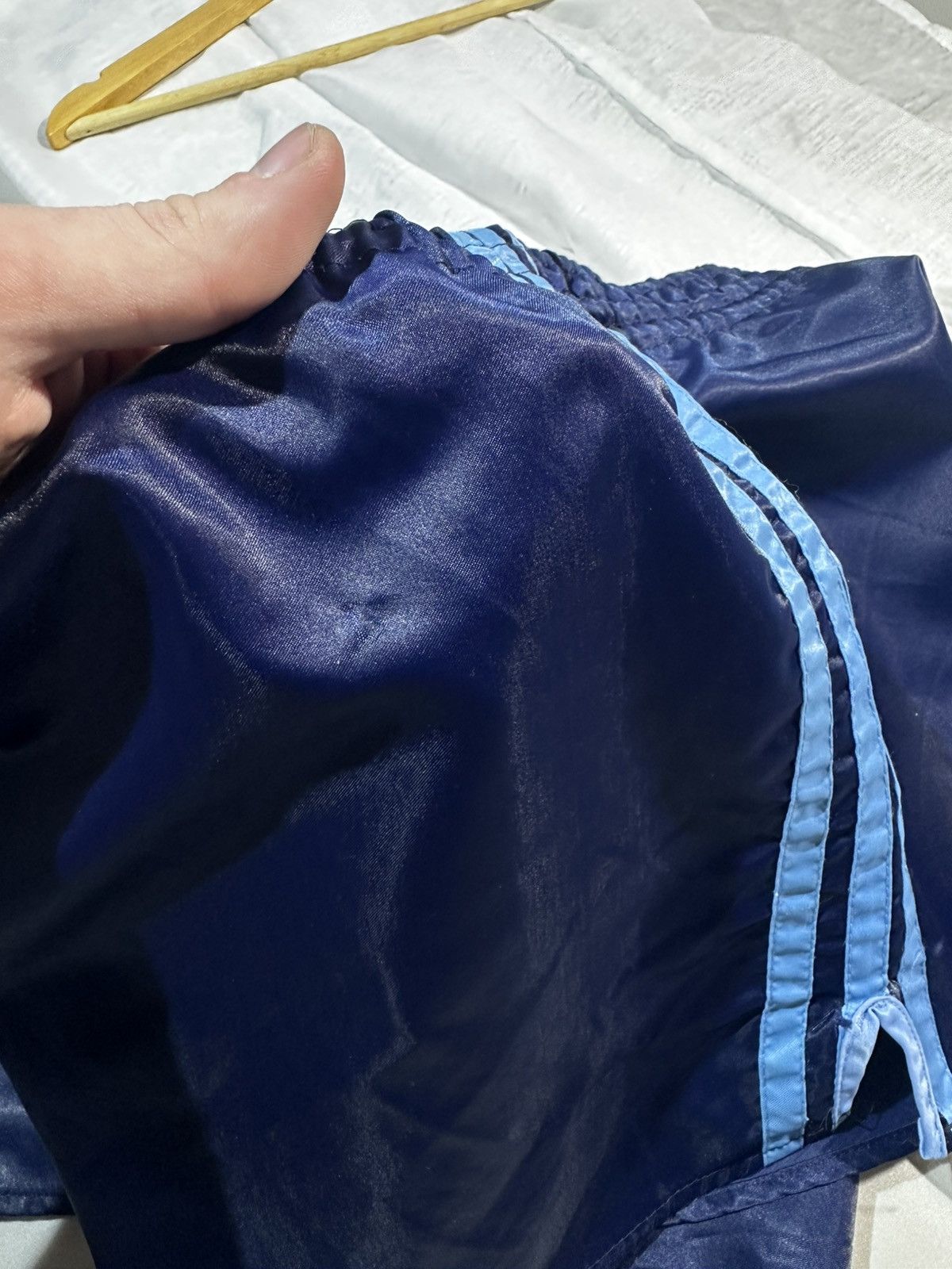 Adidas Vtg 70s Adidas Pinstripe Sprinter Shorts West in Germany Size US 34 / EU 50 - 5 Thumbnail