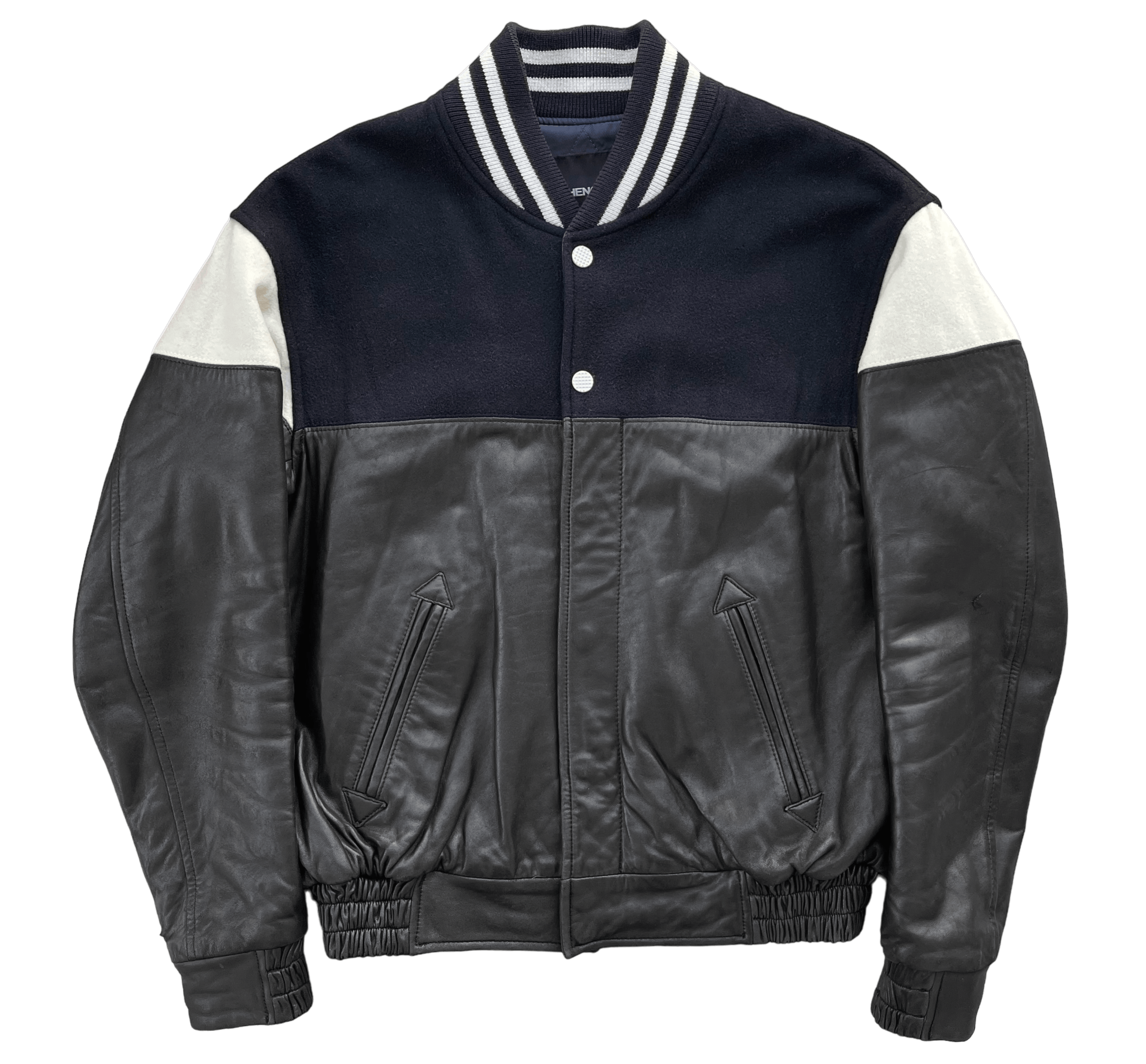 Phenomenon AW12 Hybrid Varsity Leather Jacket | Grailed