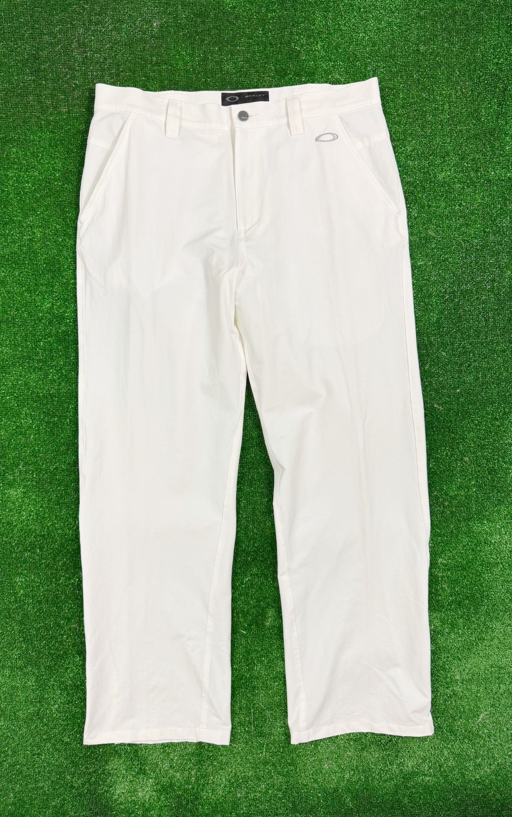 Oakley Vintage Y2K Oakley Nylon Stretch White Pants Size W34 L33 Size US 34 / EU 50 - 1 Thumbnail