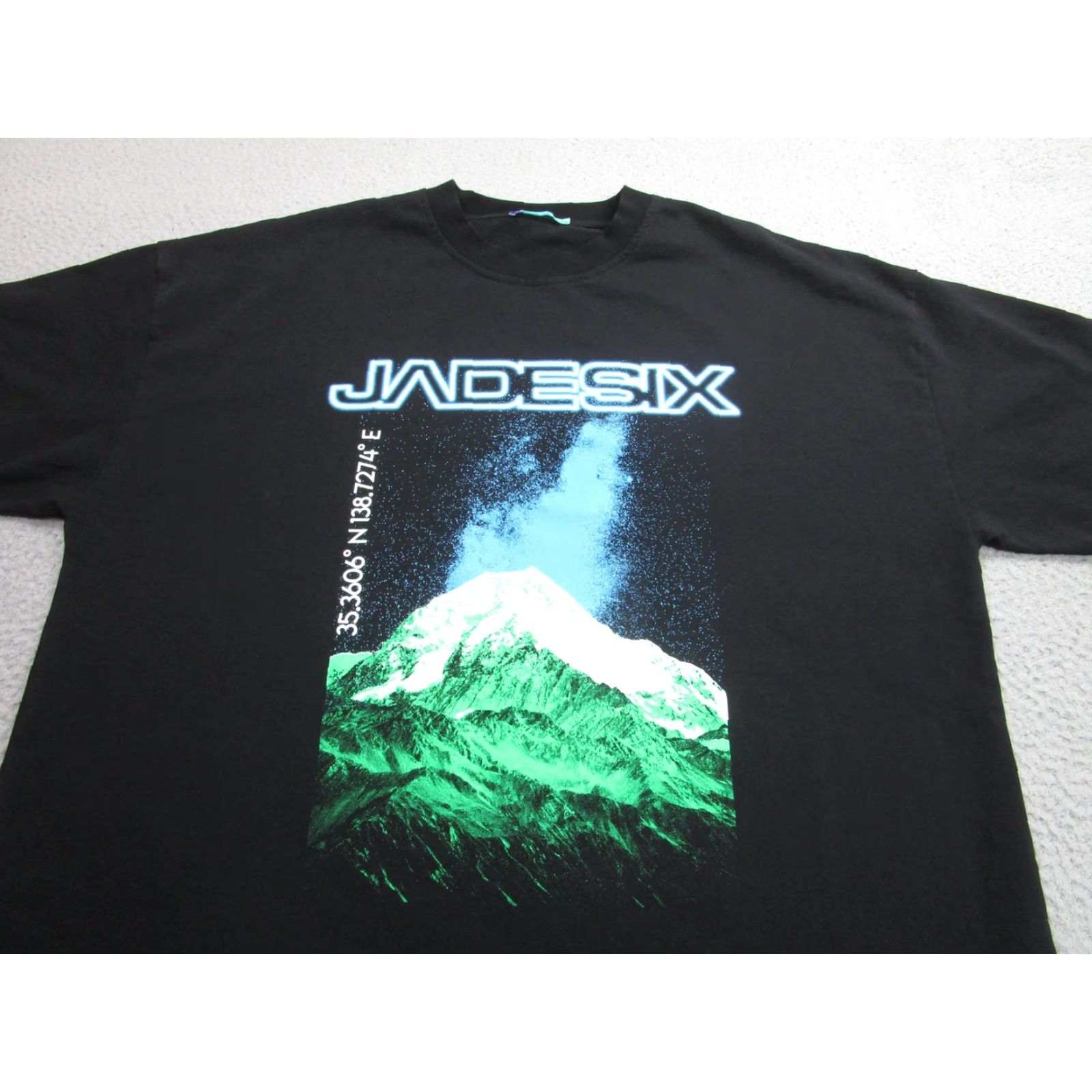 Vintage VINTAGE JADESIX Shirt Mens XL Black Graphic Mount Fuji Coordinates Tee Back Hit Size US XL / EU 56 / 4 - 2 Thumbnail