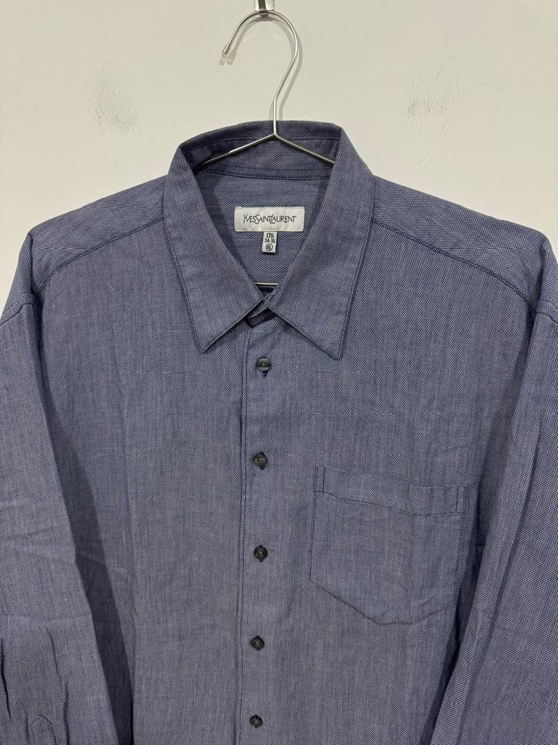 Yves Saint Laurent Vintage YSL Blue Shirt Size US XXL / EU 58 / 5 - 2 Thumbnail