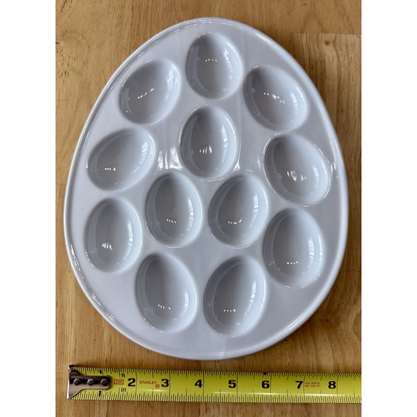 Other Bia Cordon Bleu Egg Dish White Deviled Egg Serving Plate Size ONE SIZE - 3 Thumbnail