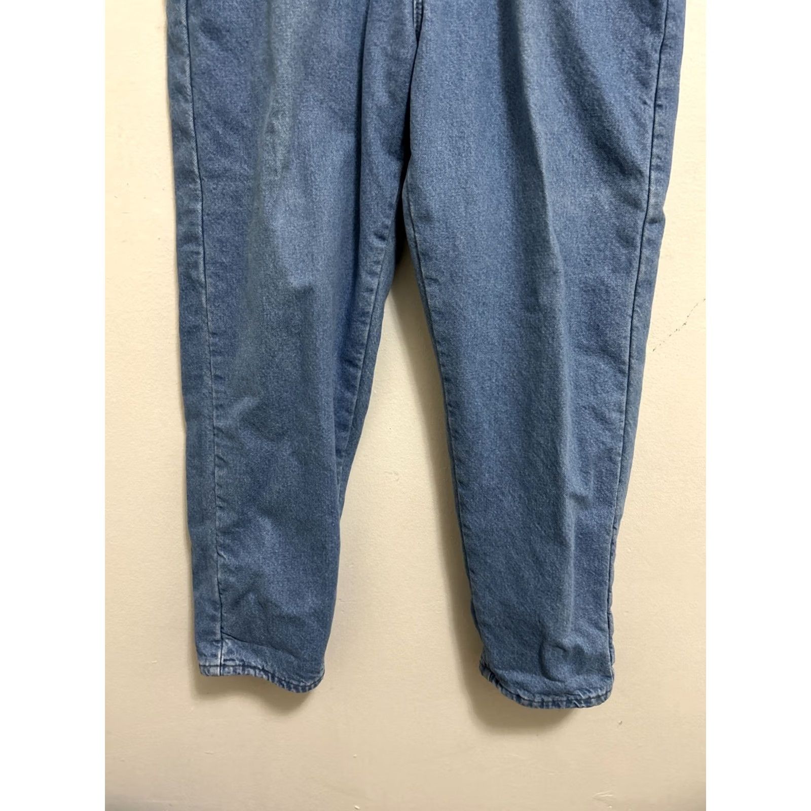 Vintage VINTAGE L.L. Bean Jeans Mens 36x30 Blue Plaid Denim 5-Pocket Relaxed Zip Made In USA M L Boy? Size US 36 / EU 52 - 3 Thumbnail