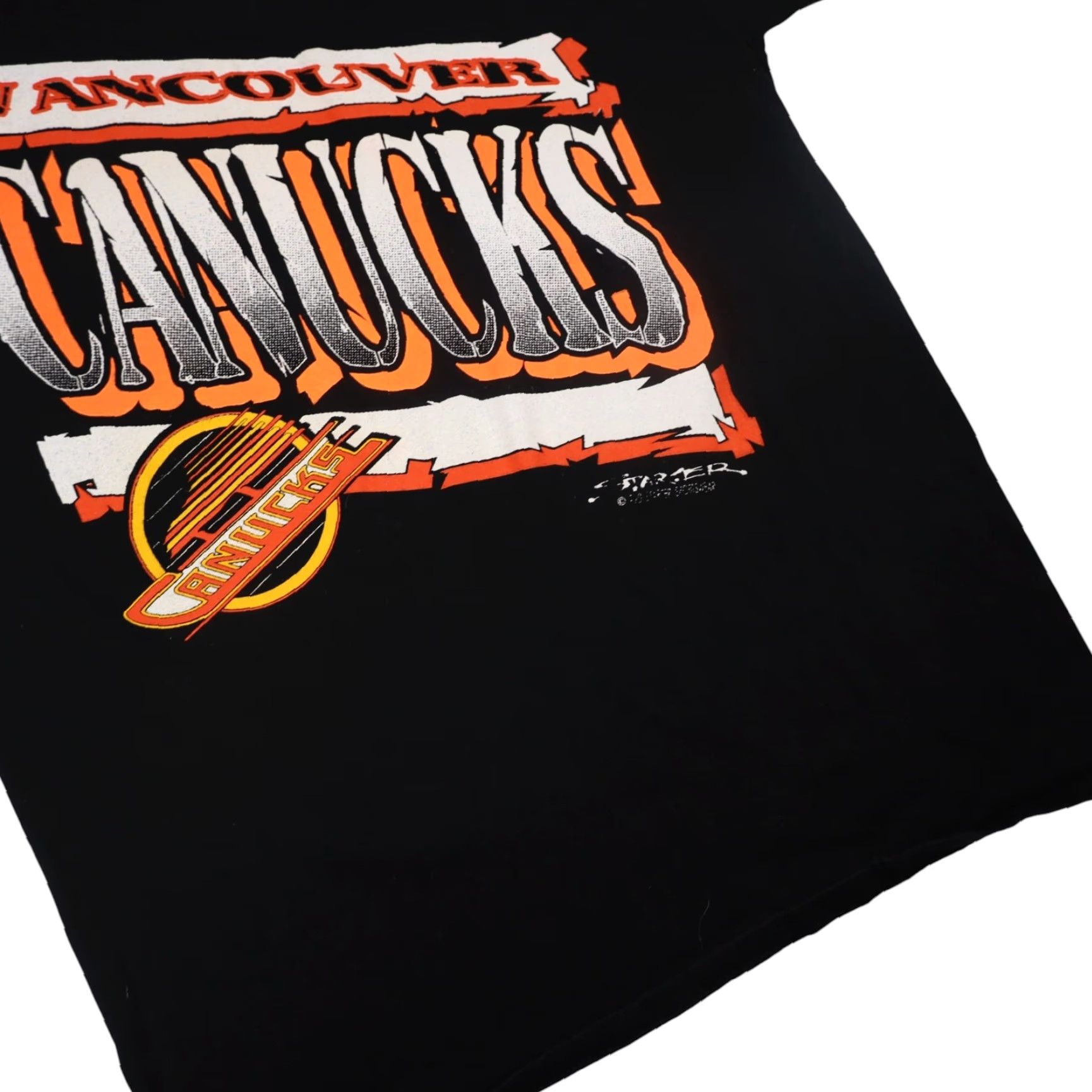 Starter VINTAGE Starter Vancouver Canucks Hockey Graphic T Shirt Mens Medium Black 90s Visual/Logo Size US M / EU 48-50 / 2 - 3 Thumbnail