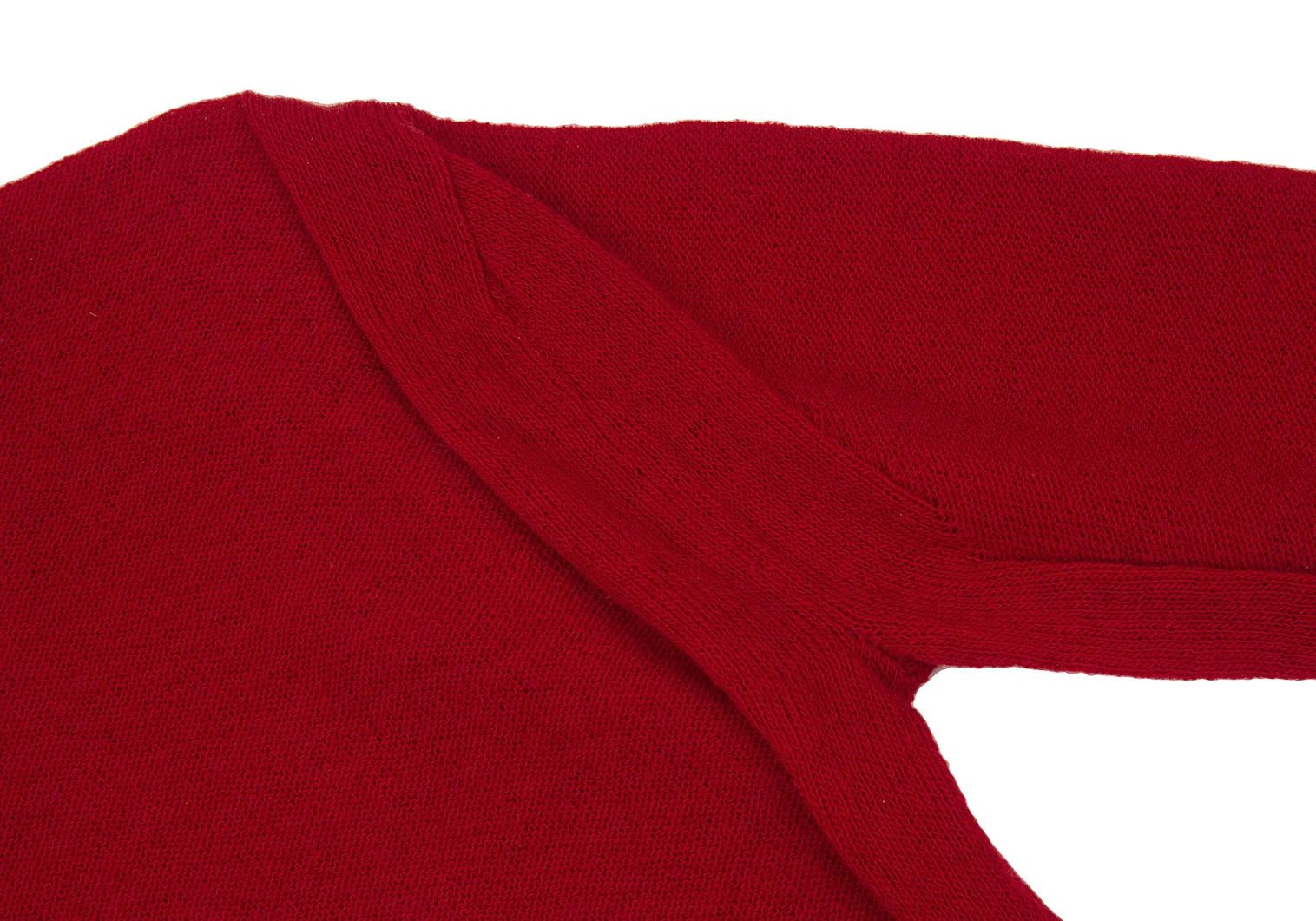 Comme des Garcons Homme Plus Oversized High Neck Knit Sweater in Red, Size M Size US M / EU 48-50 / 2 - 6 Thumbnail