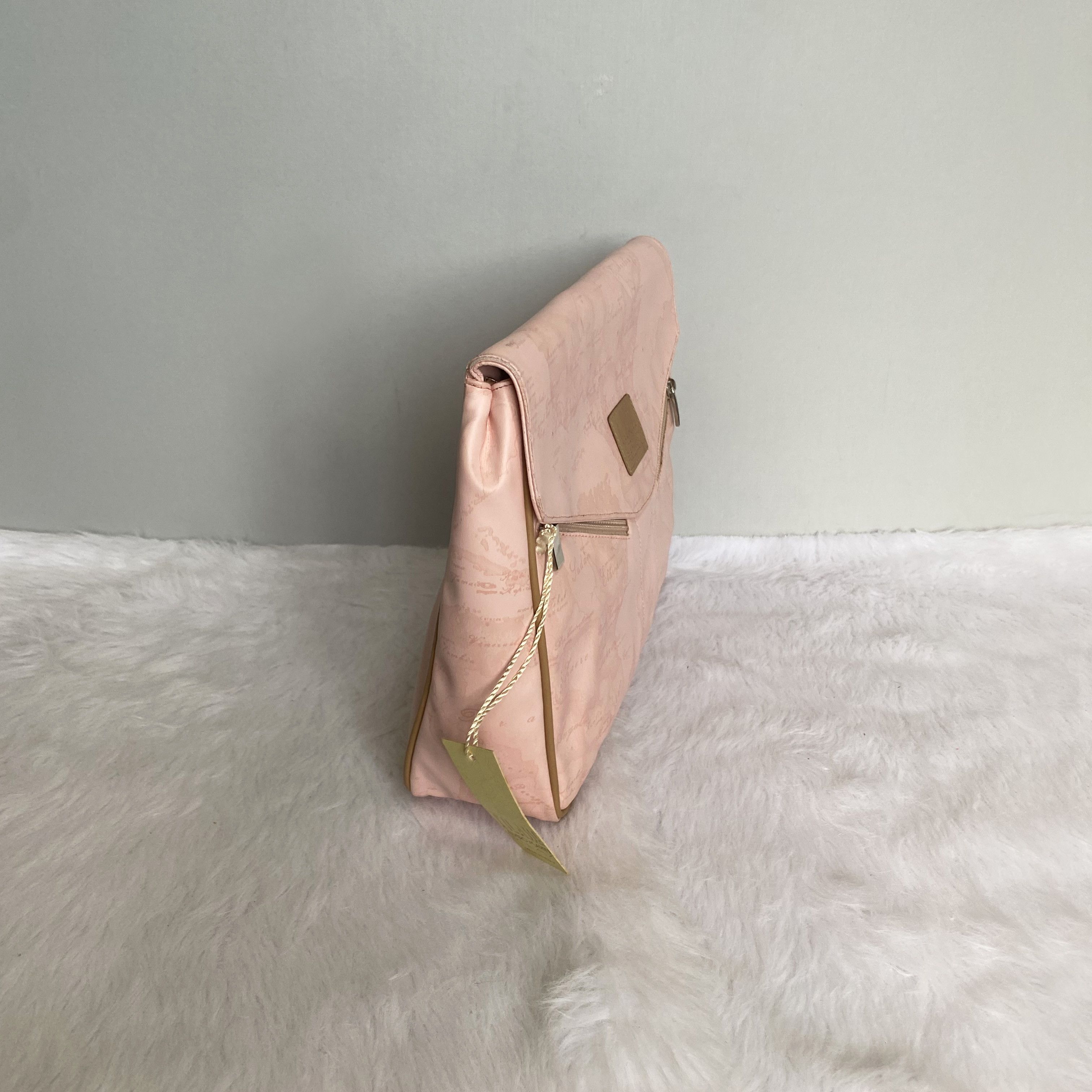 Alviero Martini × Vintage ALVIERO MARTINI Relax Pink Map Printed Envelope Document Bag Size ONE SIZE - 2 Thumbnail