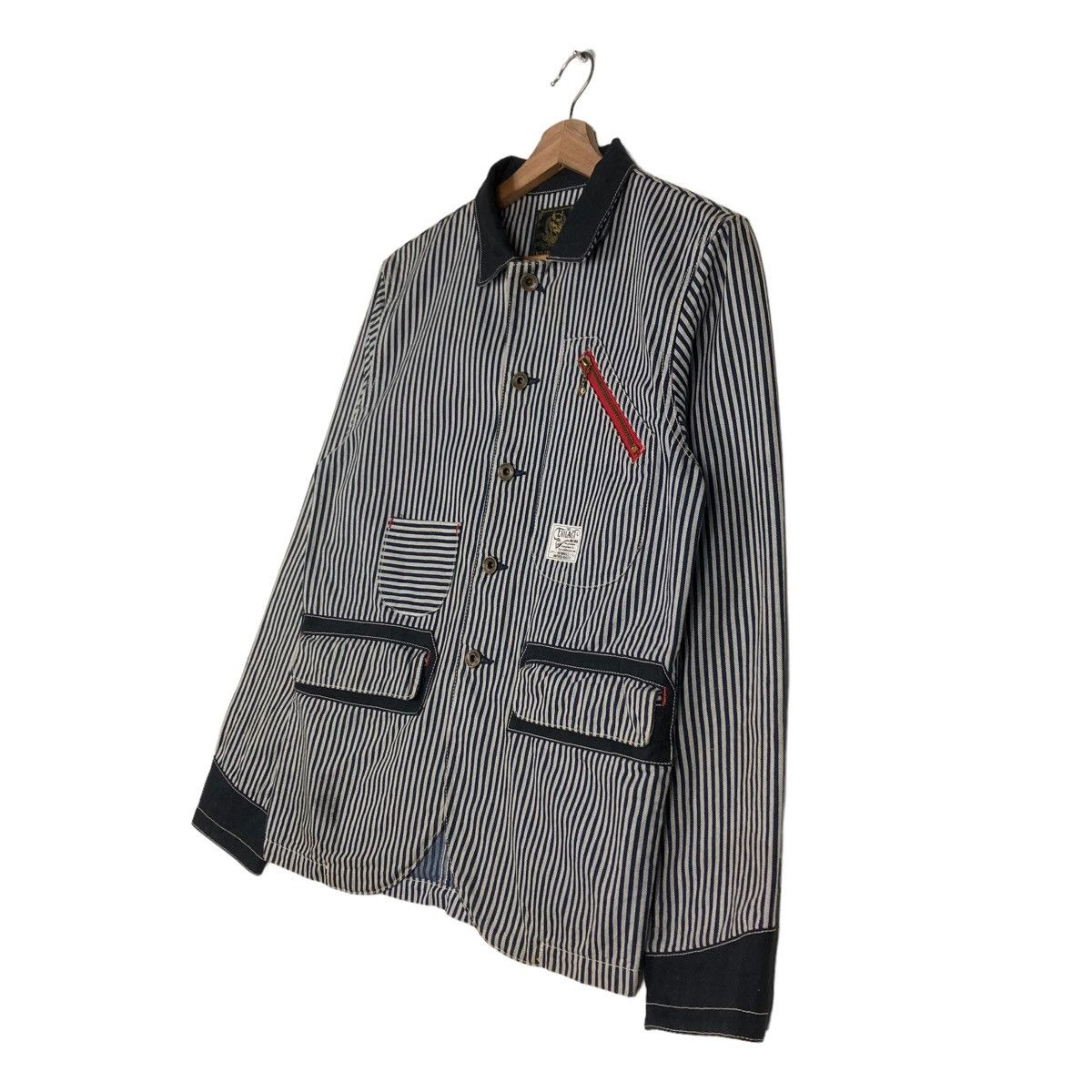 Japanese Brand 🔥VTG HICORY CHORE BIKER JACKET EVILACT MOTORCYCLE KAPITAL Size US S / EU 44-46 / 1 - 2 Thumbnail