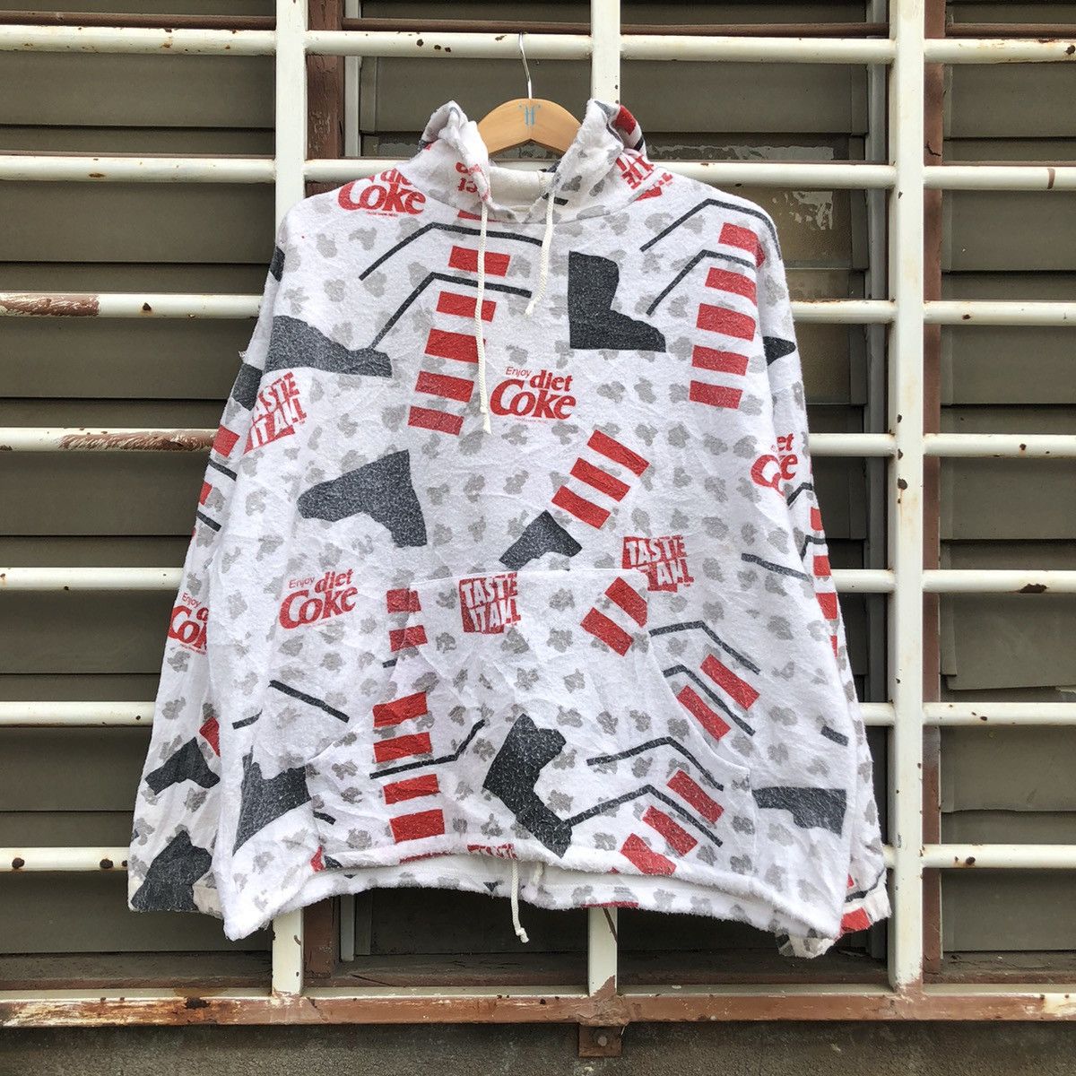 Vintage Overprint Coke Diet Promo Pullover Hoodie