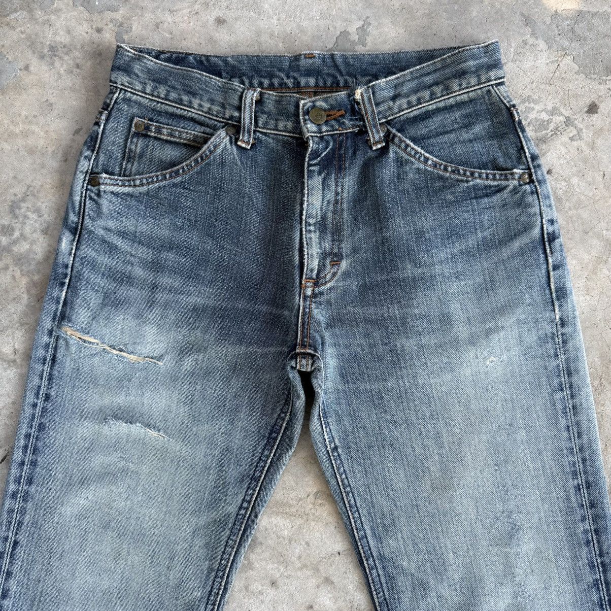 Lee W30x29.5 Vintage Lee Flare Faded Ripped Denim Jean Pants Size US 31 - 3 Thumbnail
