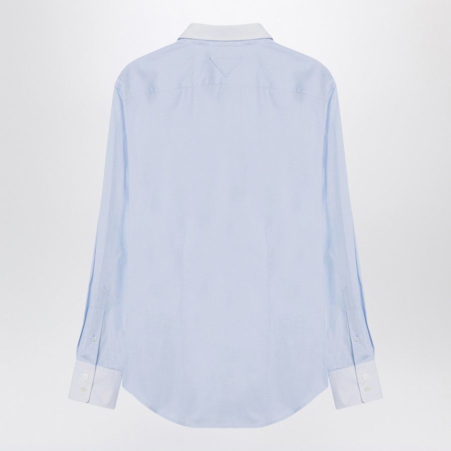 Prada o1d2blof0924 Cotton Shirts in Light Blue Size M / US 6-8 / IT 42-44 - 2 Thumbnail