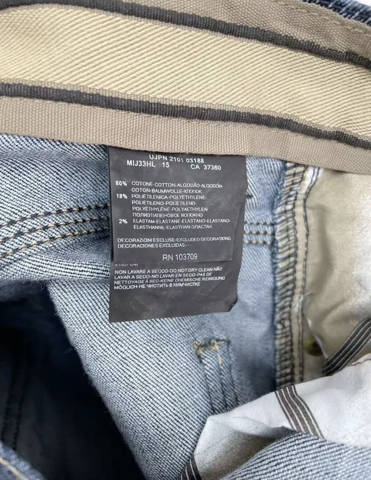 Armani Collezioni ARMANI COLLEZIONI Stretch Jeans with Belt J30 Size US 28 / EU 44 - 8 Thumbnail
