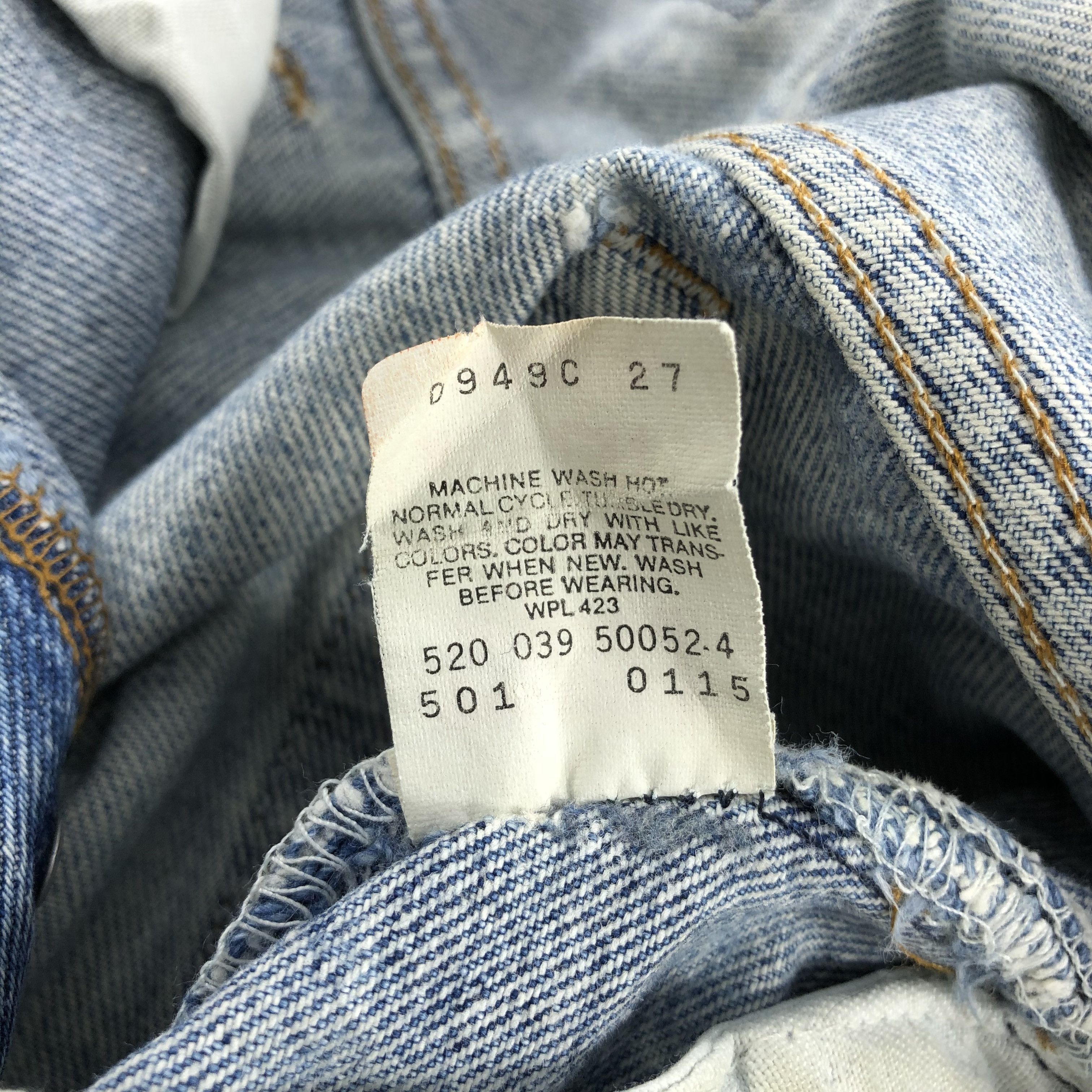 Levi's Vintage 90s Light Wash Levis 501 Jeans-JM2117 Size US 29 - 14 Thumbnail