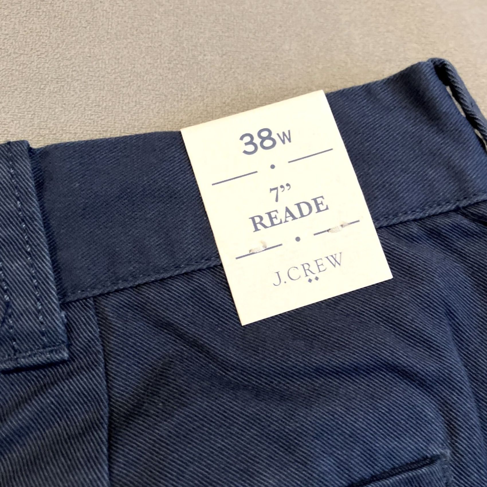 J.Crew J CREW Reade Flat Front Navy Stretch Cotton Shorts 38" Waist 7" Inseam NWT Size US 38 / EU 54 - 4 Thumbnail