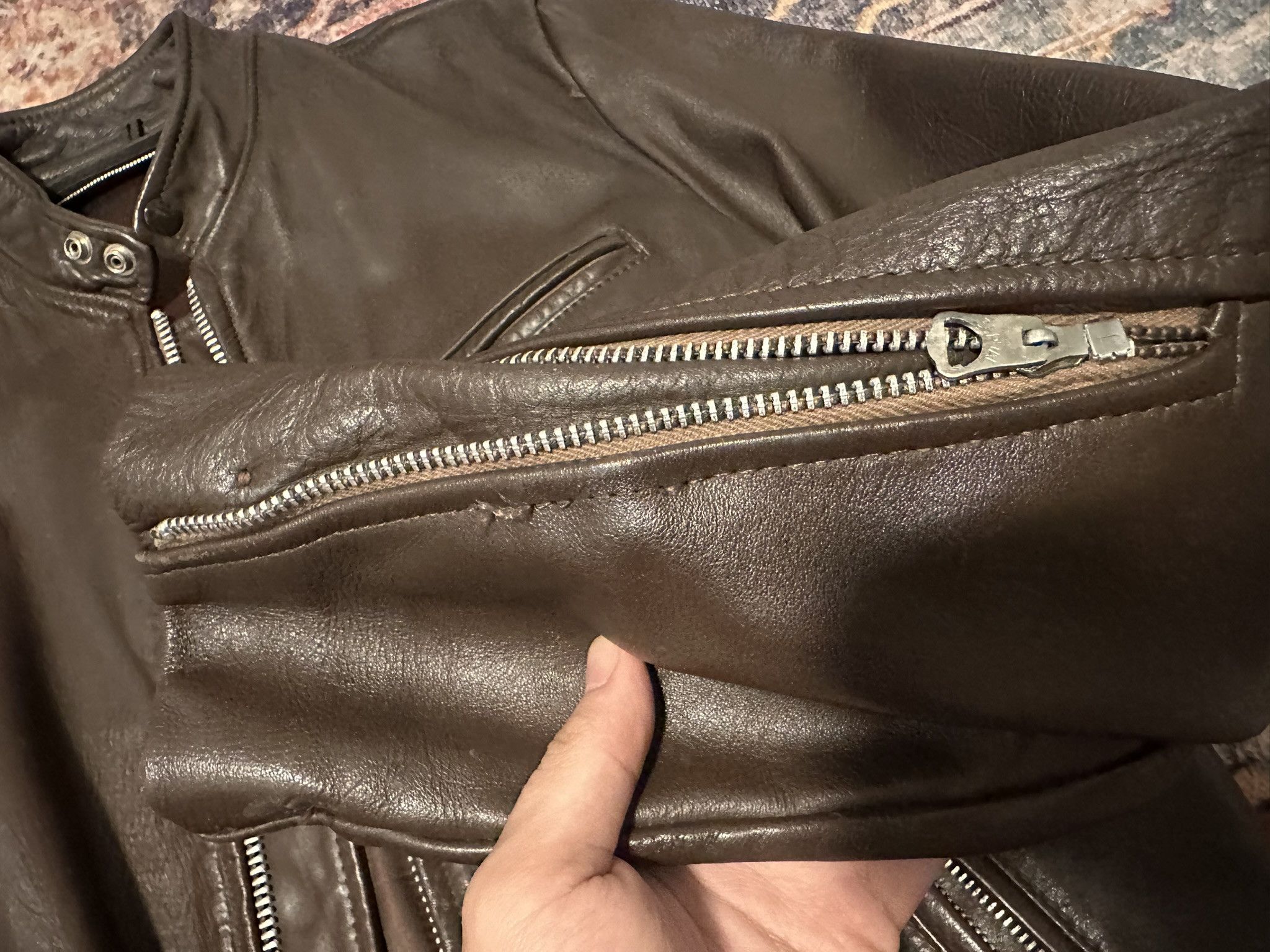 Vintage Lesco Cafe Racer Leather Jacket Size US S / EU 44-46 / 1 - 11 Thumbnail
