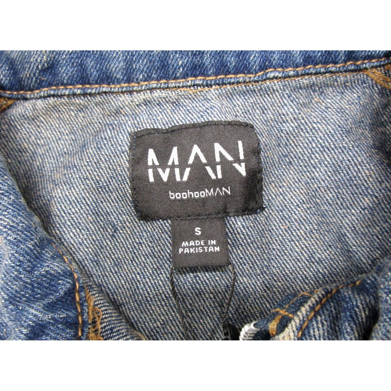 Vintage Boohoo Man Denim Bomber Jacket Full Zip Size S NEW Size US S / EU 44-46 / 1 - 2 Thumbnail