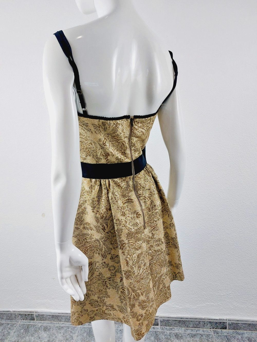 Dolce & Gabbana Dolce & Gabbana Gold Floral Gold Amy Winehouse Gown Dress Size M / US 6-8 / IT 42-44 - 17 Thumbnail