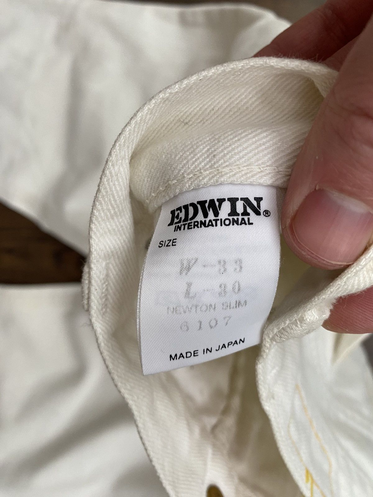 Edwin Edwin Y2K Japanese White jean Pants Size US 33 - 6 Thumbnail