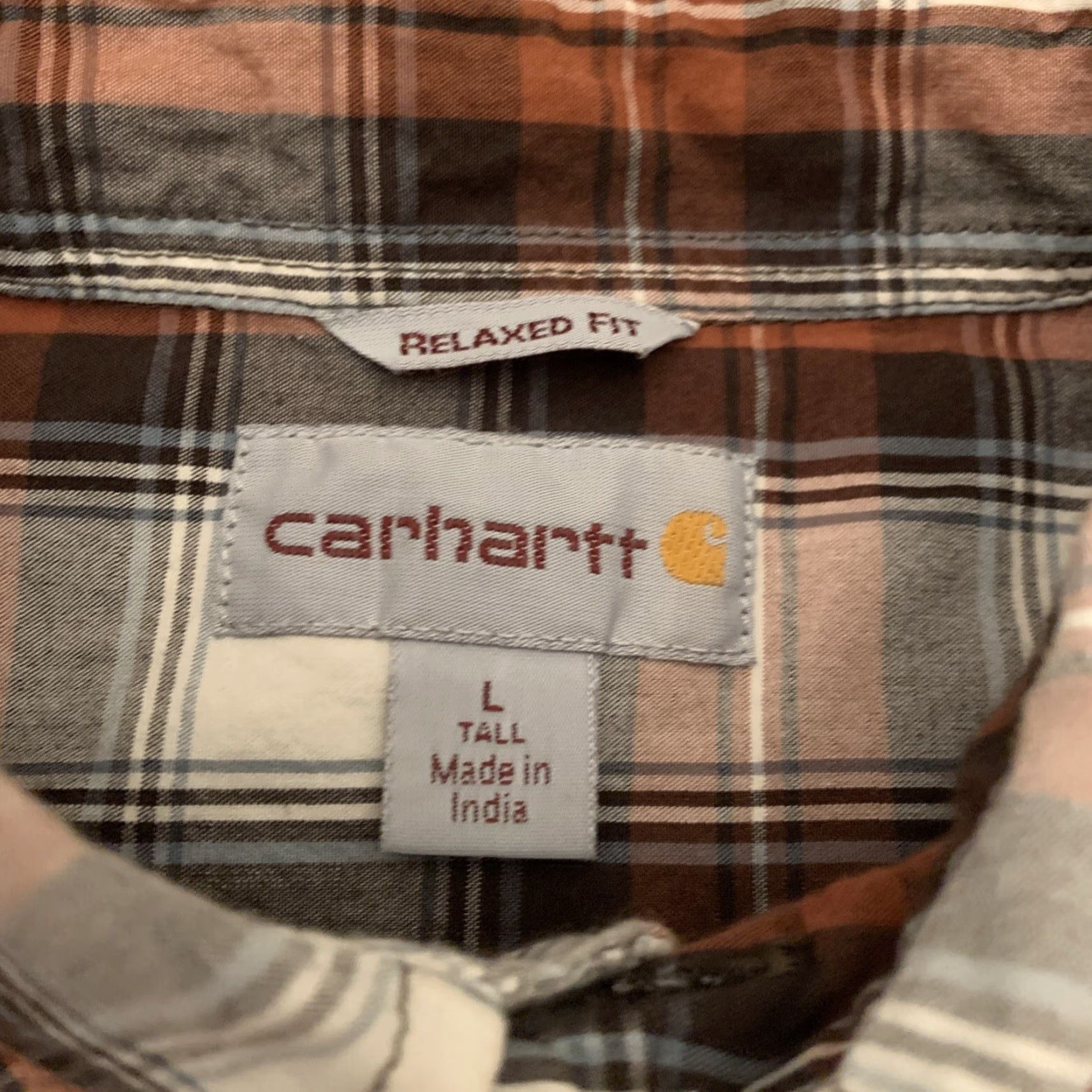 Carhartt Carhartt Shirt Mens Short Sleeve Plaid Button Front Size L Casual Relaxed Fit Multicolor Size US L / EU 52-54 / 3 - 3 Thumbnail