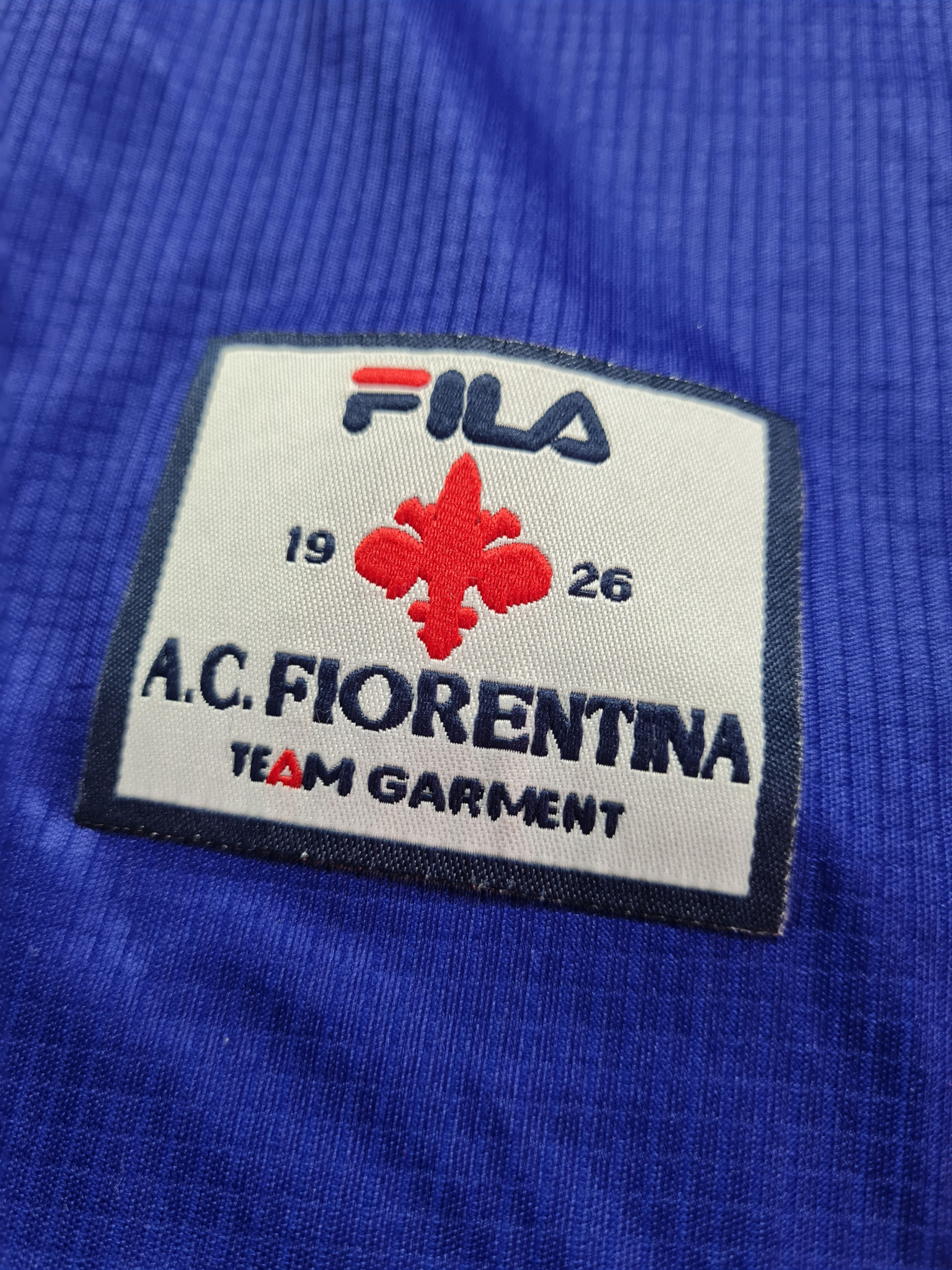 Fila Rui Costa #10 Fiorentina 1998/99 Home Vintage Soccer Shirt Size US L / EU 52-54 / 3 - 21 Thumbnail