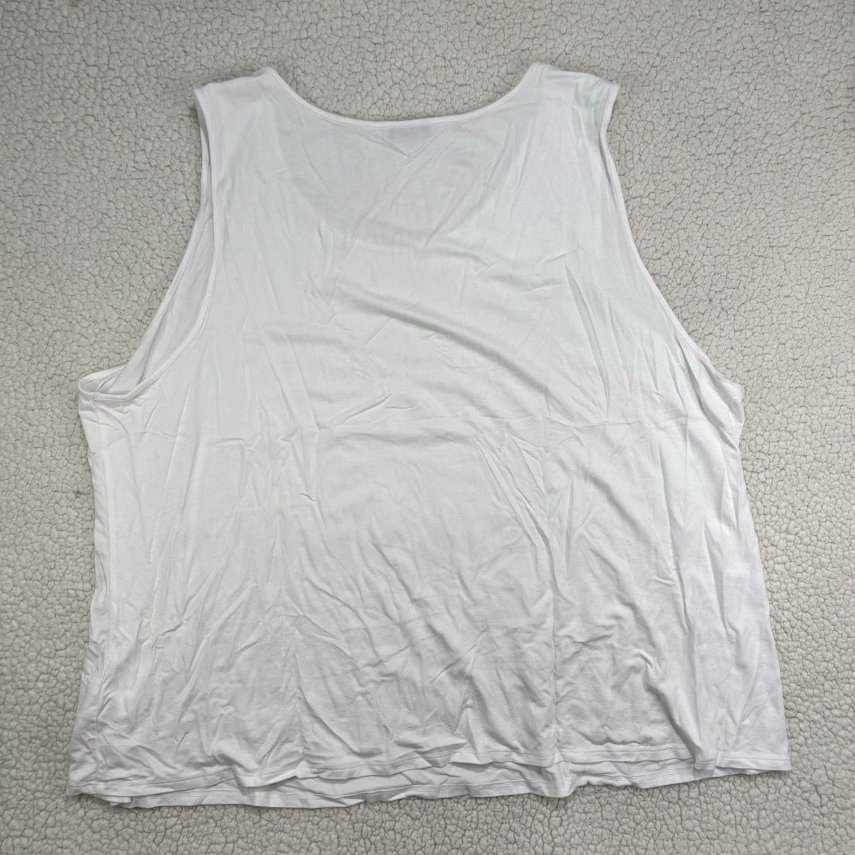 J. Jill J.Jill Wearever Collection Shirt Womens 4X White Sleeveless Tank Top Basic Plus Size XXL / US 16-18 / IT 52-54 - 4 Thumbnail