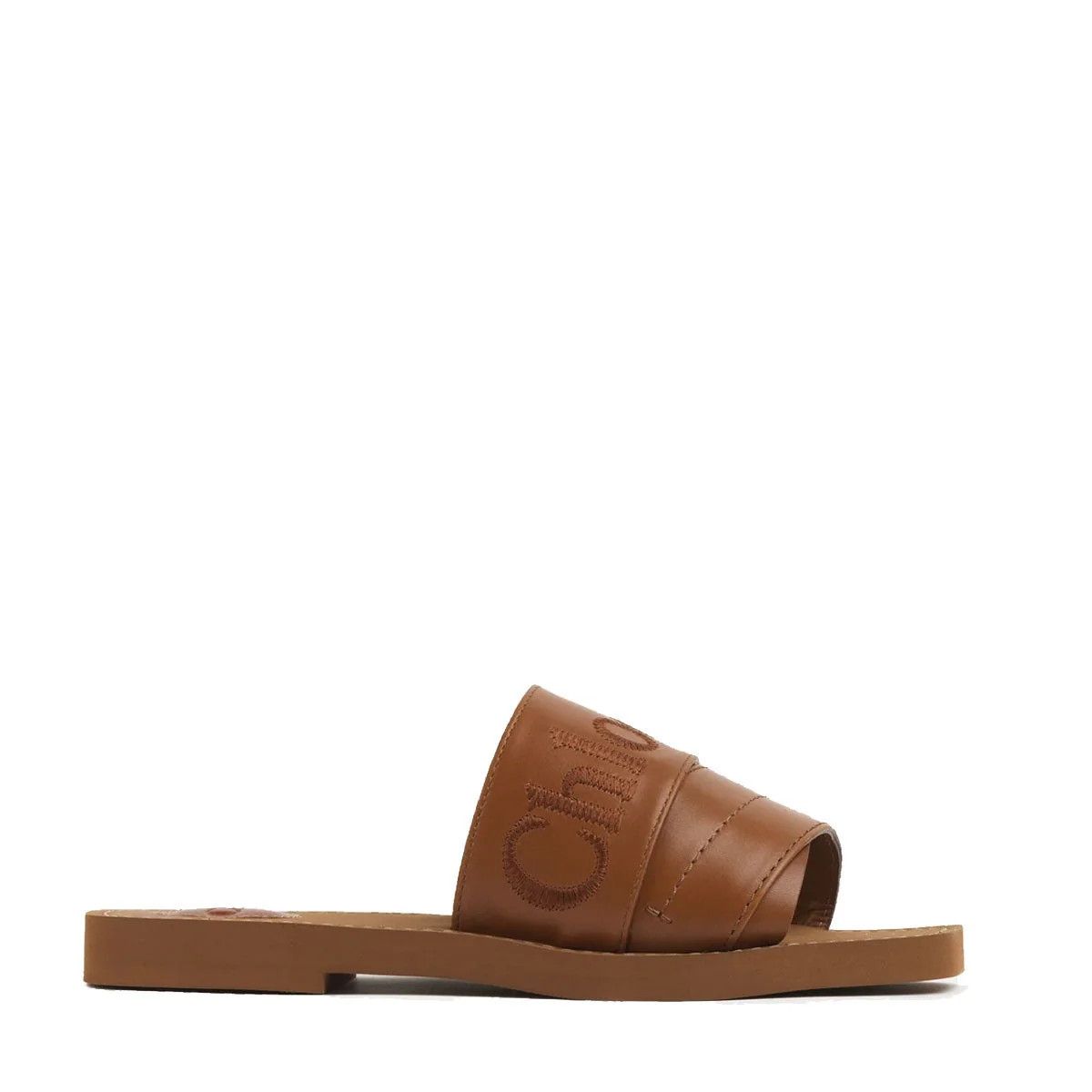 Chloe o1loc1c1024 Woody Slides in Caramello Size US 7 / IT 37 - 1 Thumbnail