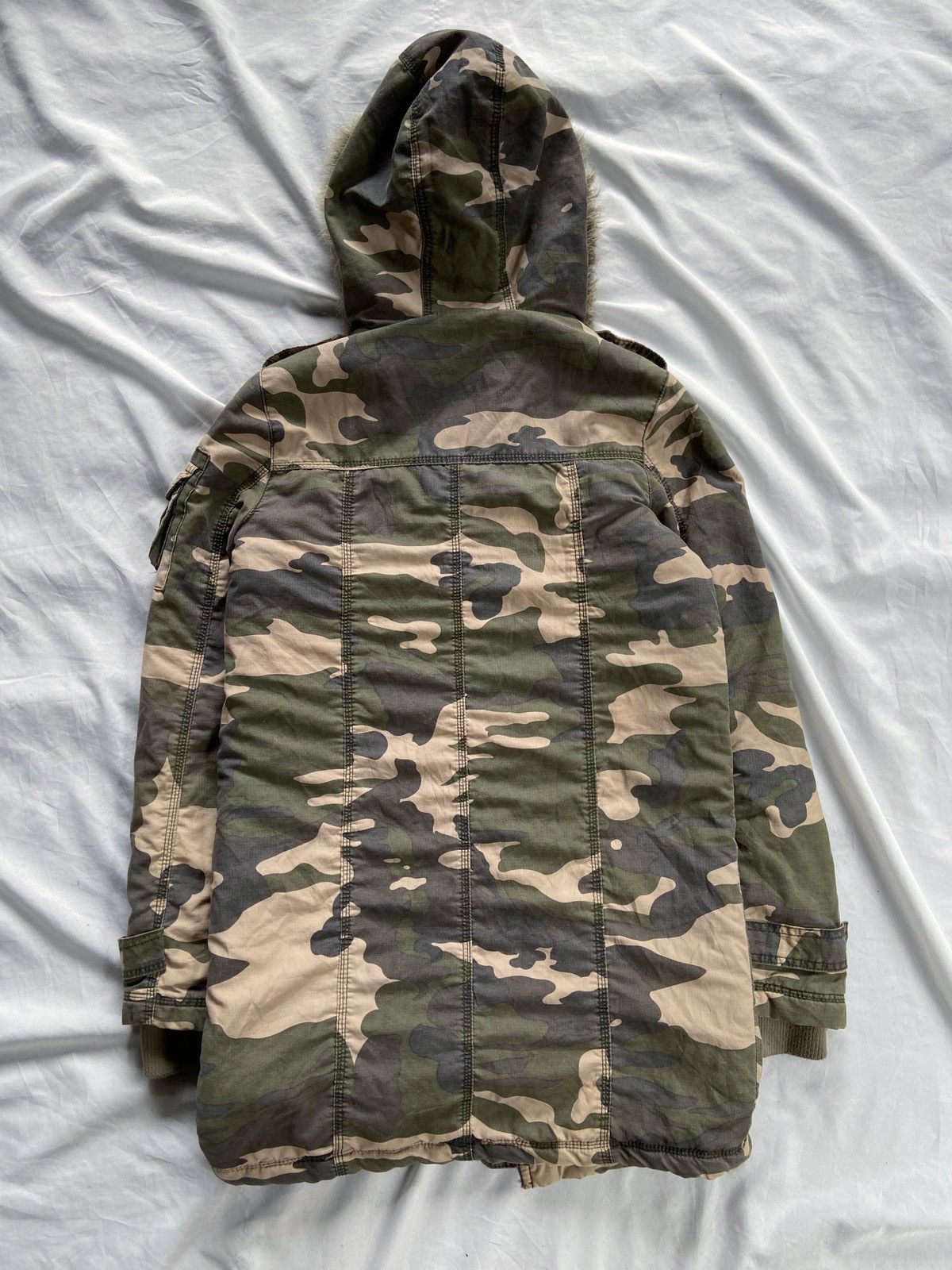 UPPER FREAK FAUX FUR MULTI POCKET ARMY PARKA JACKET