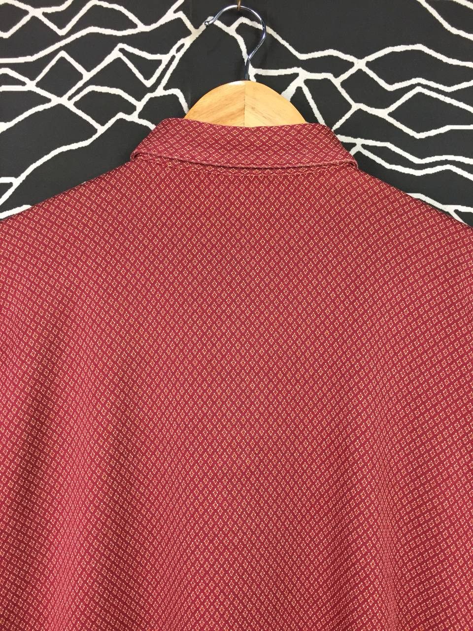 Yves Saint Laurent Vtg YSL Yves Saint Laurent Patterned Longsleeve Polo Tee Size US L / EU 52-54 / 3 - 6 Thumbnail