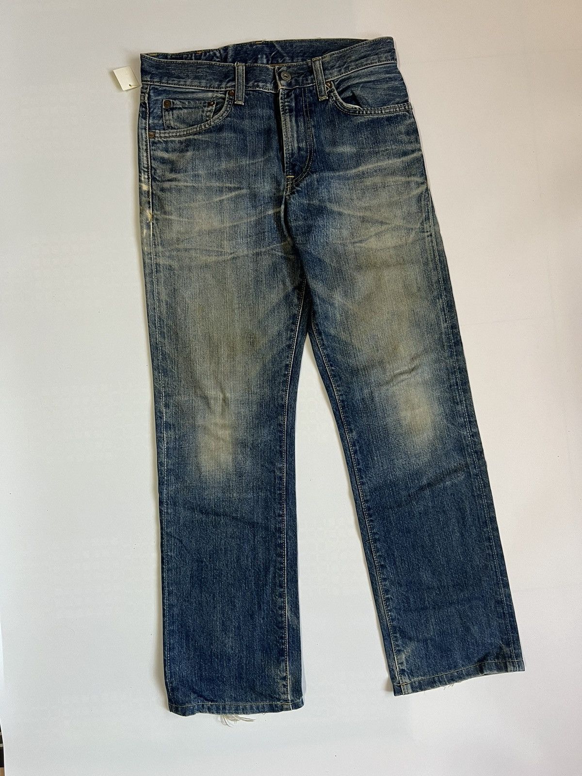 Uniqlo Uniqlo UJ Regular Fit Dirty Washed Denim Size US 29 - 2 Thumbnail